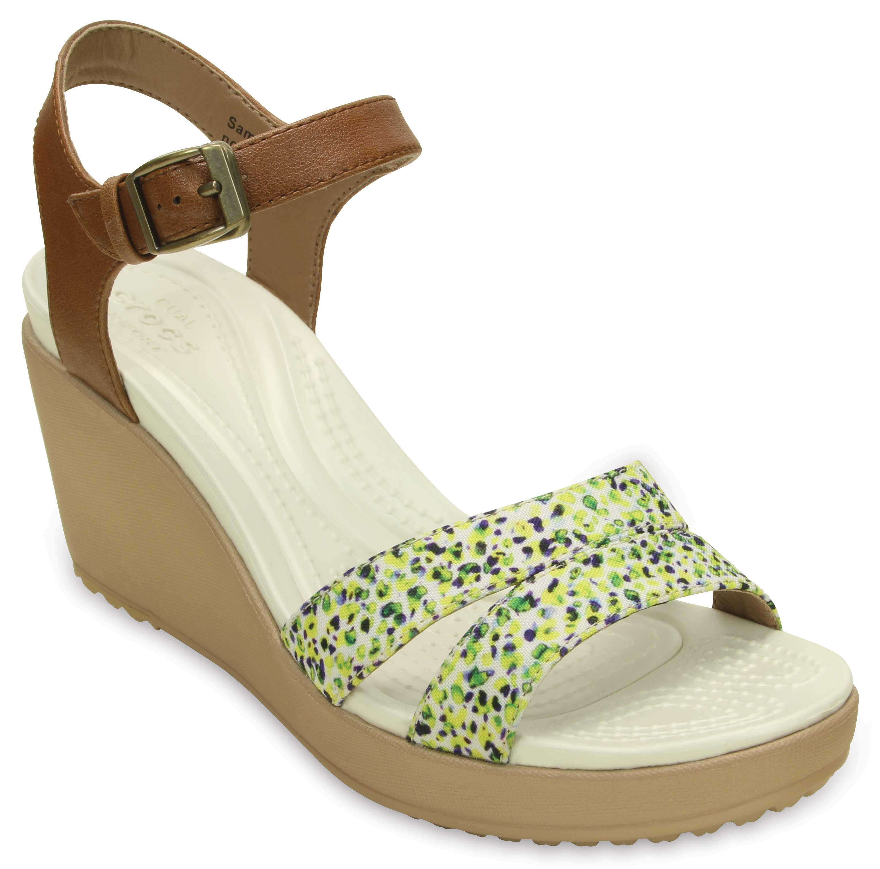 Crocs Leigh II Ankle Strap Graphic Womens Wedge Sandal | eBay