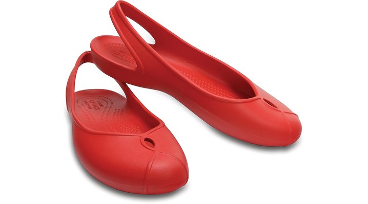 【クロックス公式】 オリビア 2.0 フラット ウィメン Women's Crocs Olivia II Flat ウィメンズ、レディース、女性用 レッド/赤 26cm flat フラットシューズ バレエシューズ ぺたんこシューズ 30%OFF