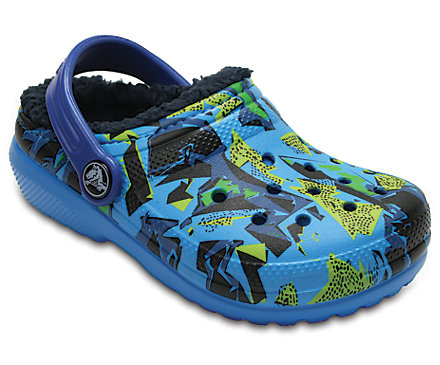Kids' Classic Fuzz Lined Graphic Clog