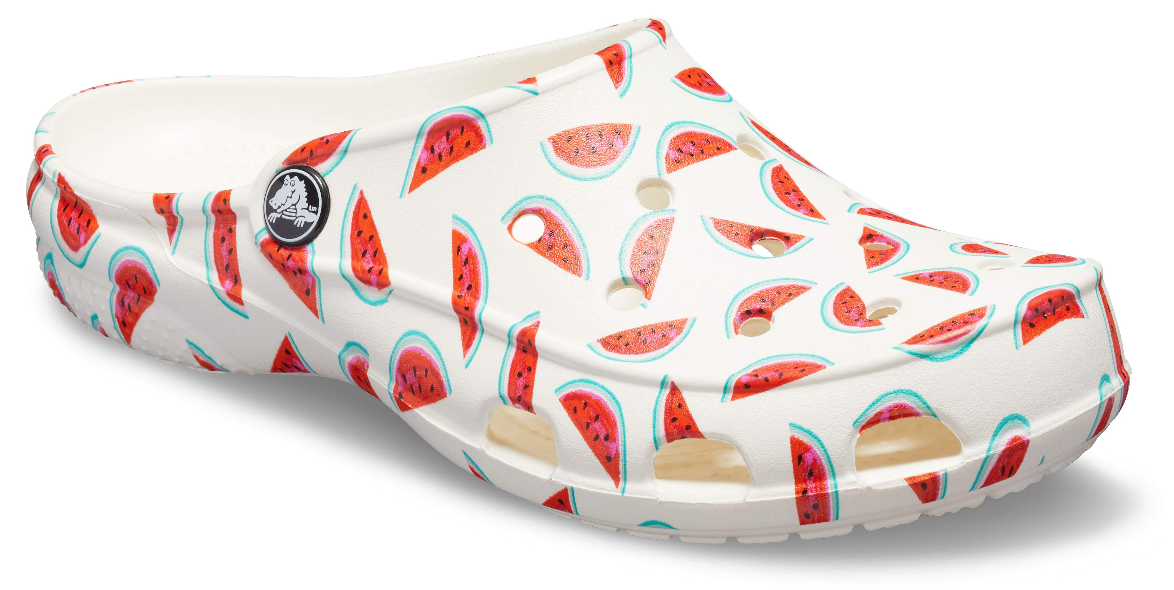 white watermelon crocs