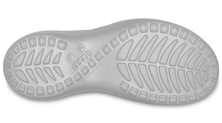 Crocs Womens Capri Metallic Texture Wedge Flip 