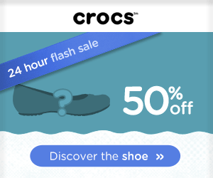
24 hrs only! 50% OFF women's flat! 
Discover the shoe @ www.Crocs.com.au. Ends 9/11 23:59