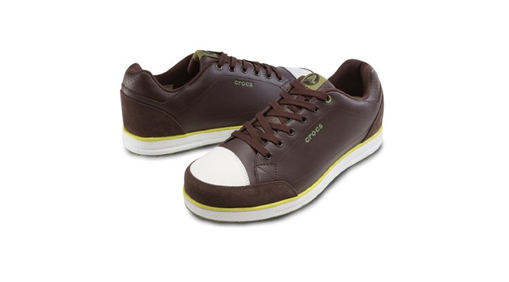 Crocs Espresso / Citrus Men's Karlson Golf Shoe Shoes