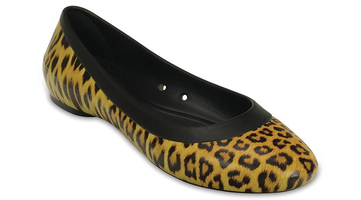 Crocs Leopard Women's Crocs Lina Graphic Flat Shoes