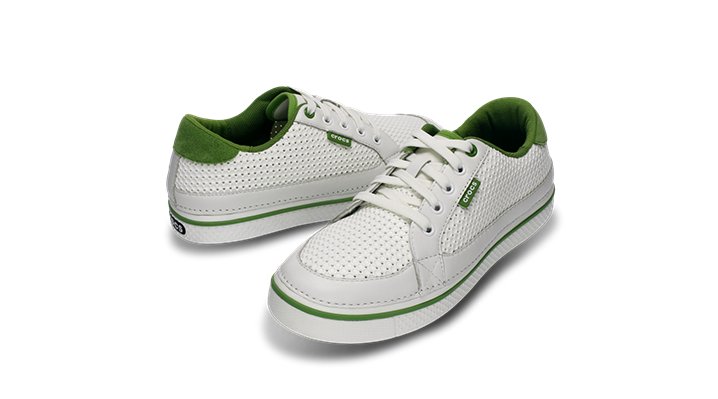 Crocs White / Parrot Green Men's Drayden Golf Shoe Comfortable Men's Golf Shoes