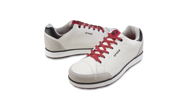 Crocs White / True Red Men's Karlson Golf Shoe Shoes