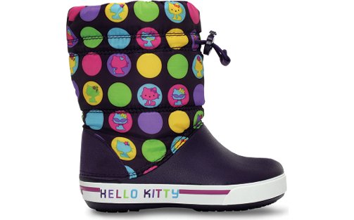 Kids’ Crocband™ Hello Kitty® Colorful Circles Gust Boot 
