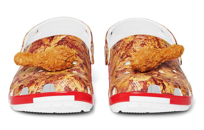 crocs with chickens on them