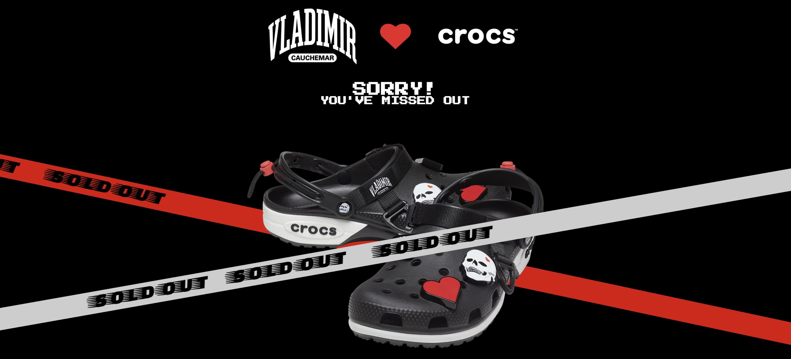 Vladimir X Croc Clogs in Black and Pink.
