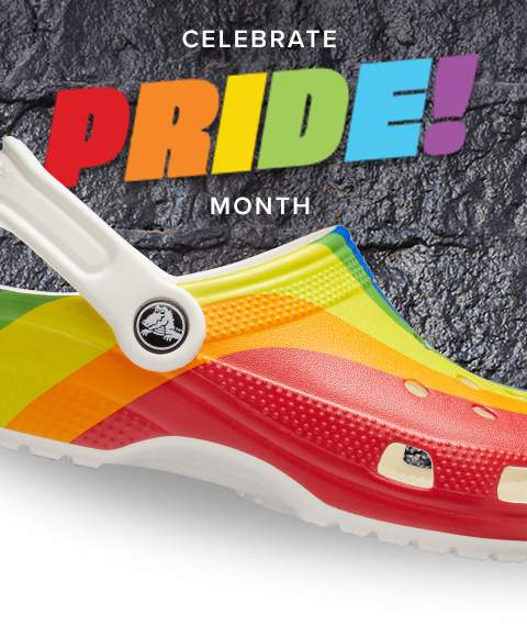 pride crocs slides