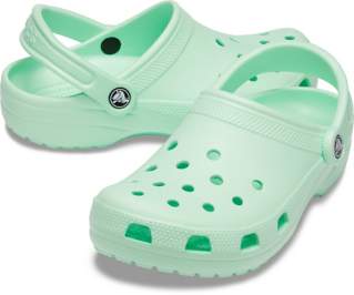 mint colored crocs