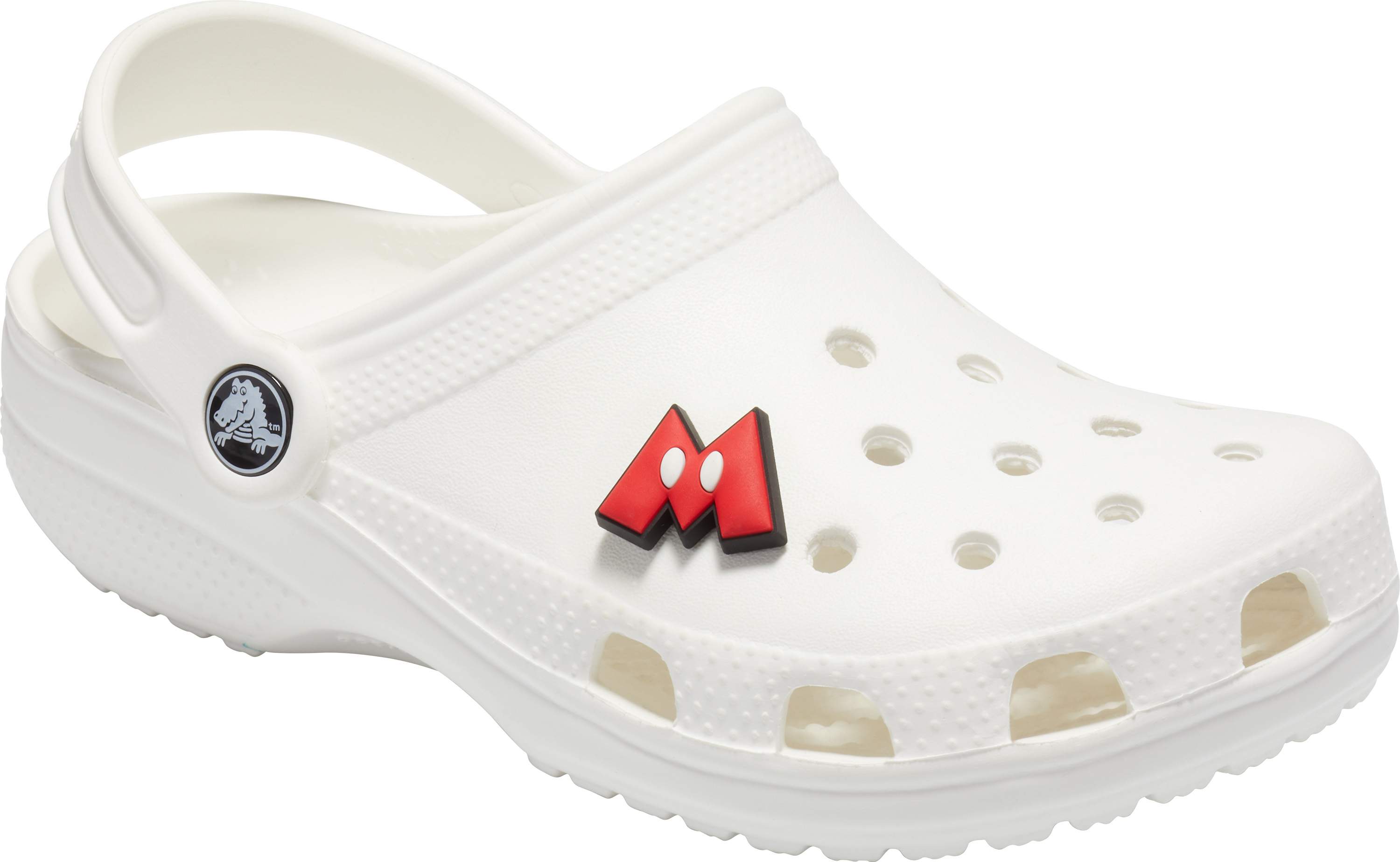 white mickey crocs