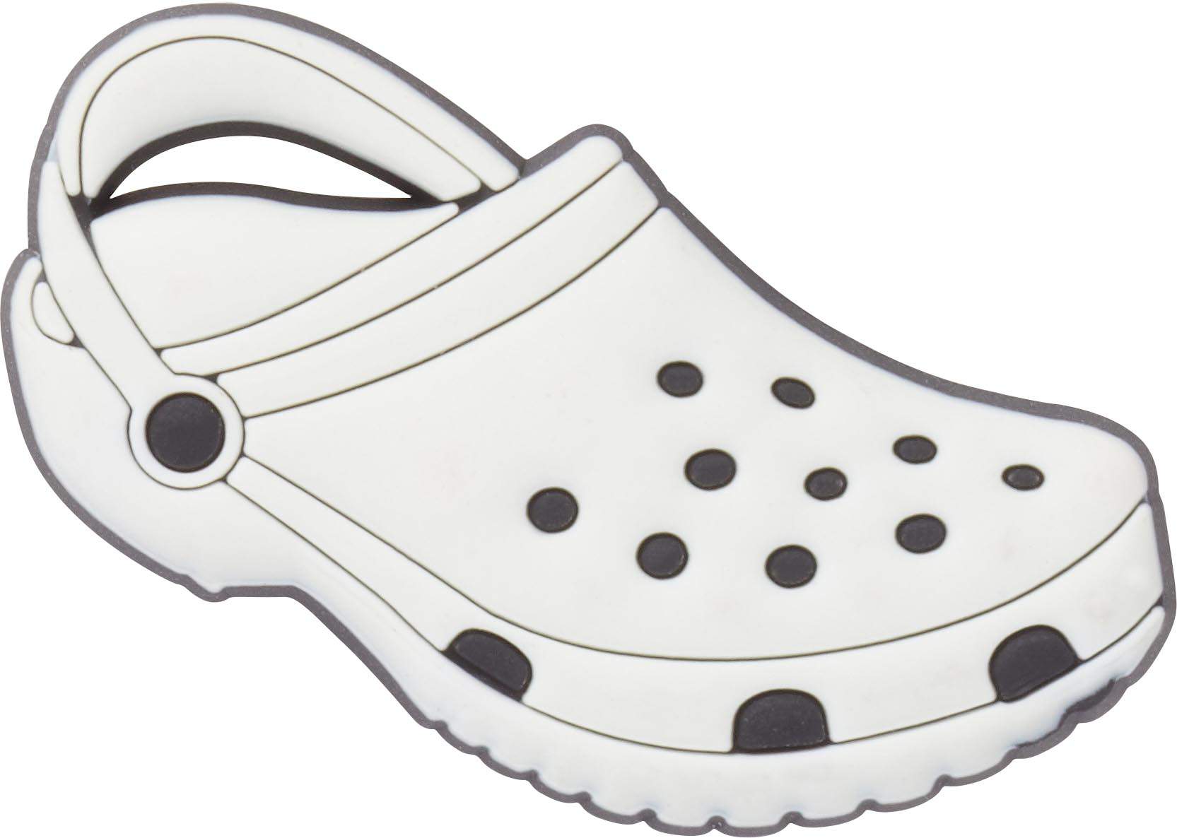 white crocs that say crocs on the side