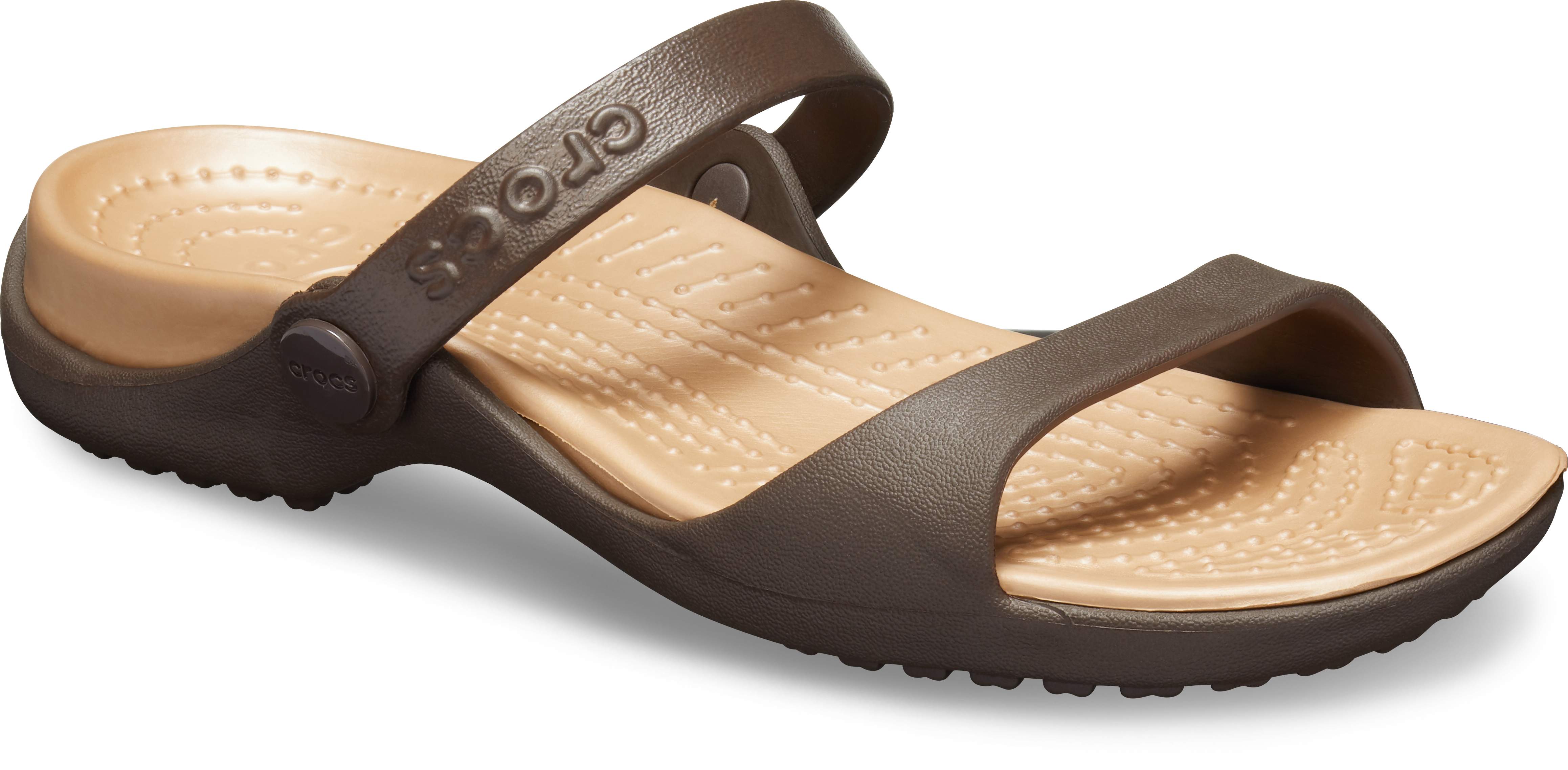 crocs gold flip flops