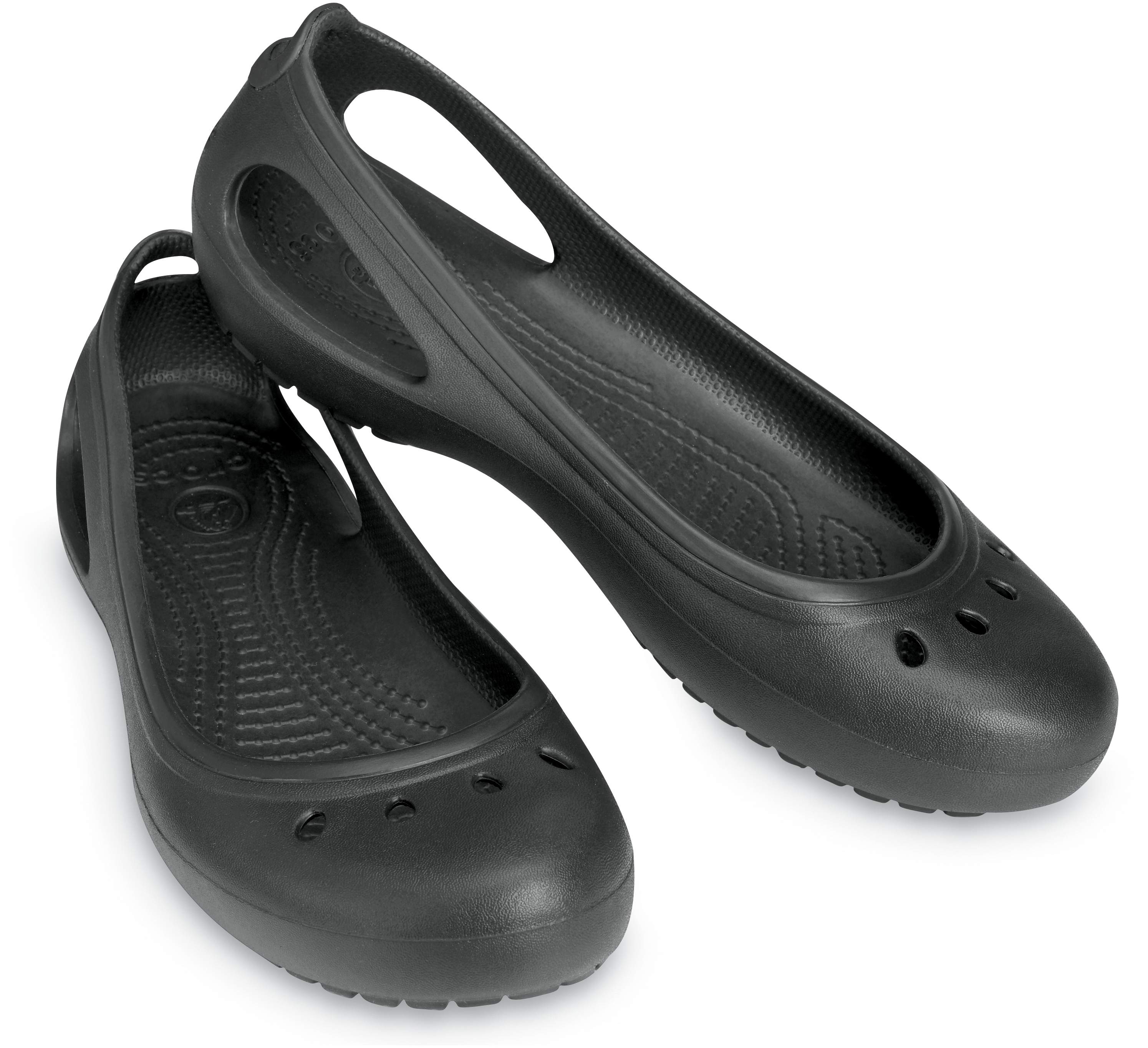 crocs black ballet flats