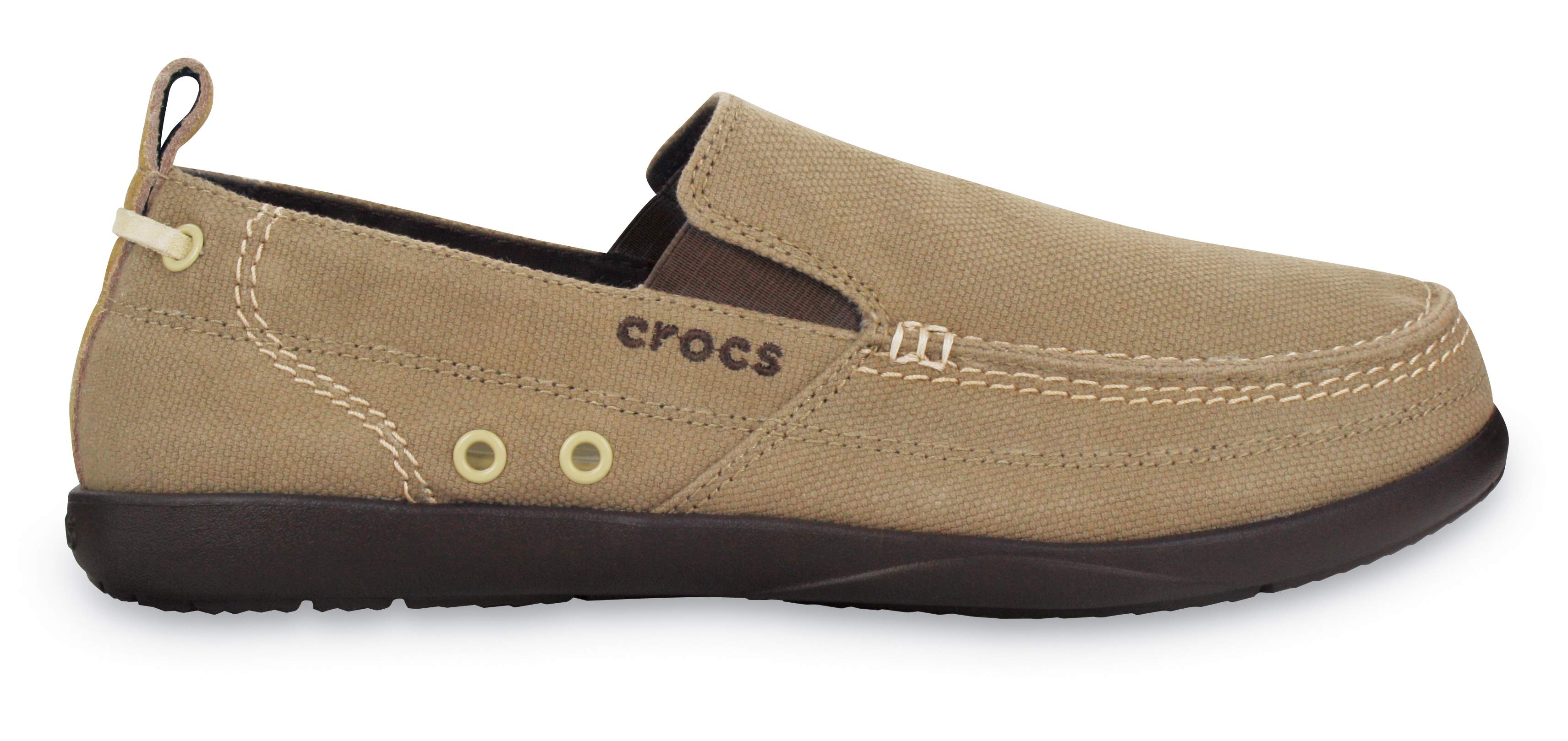 crocs mens canvas slip on shoes