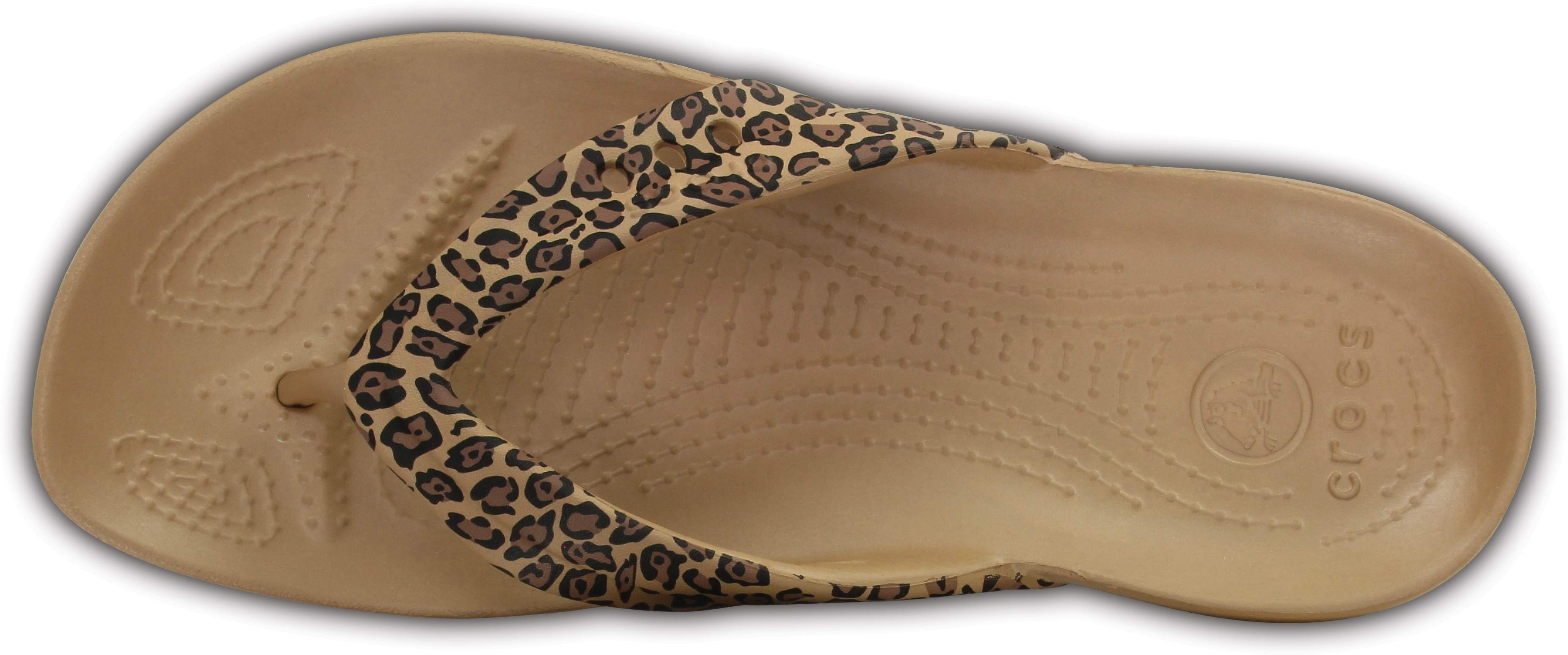 crocs kadee leopard print flip flop