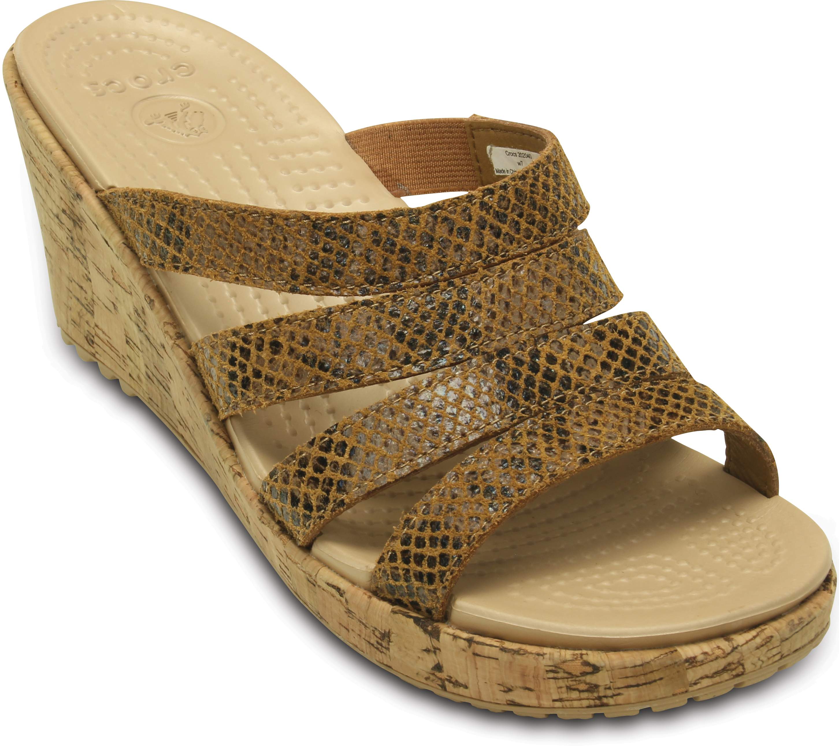 Crocs Womens A-leigh Snake Pattern Sandal Wedge | eBay