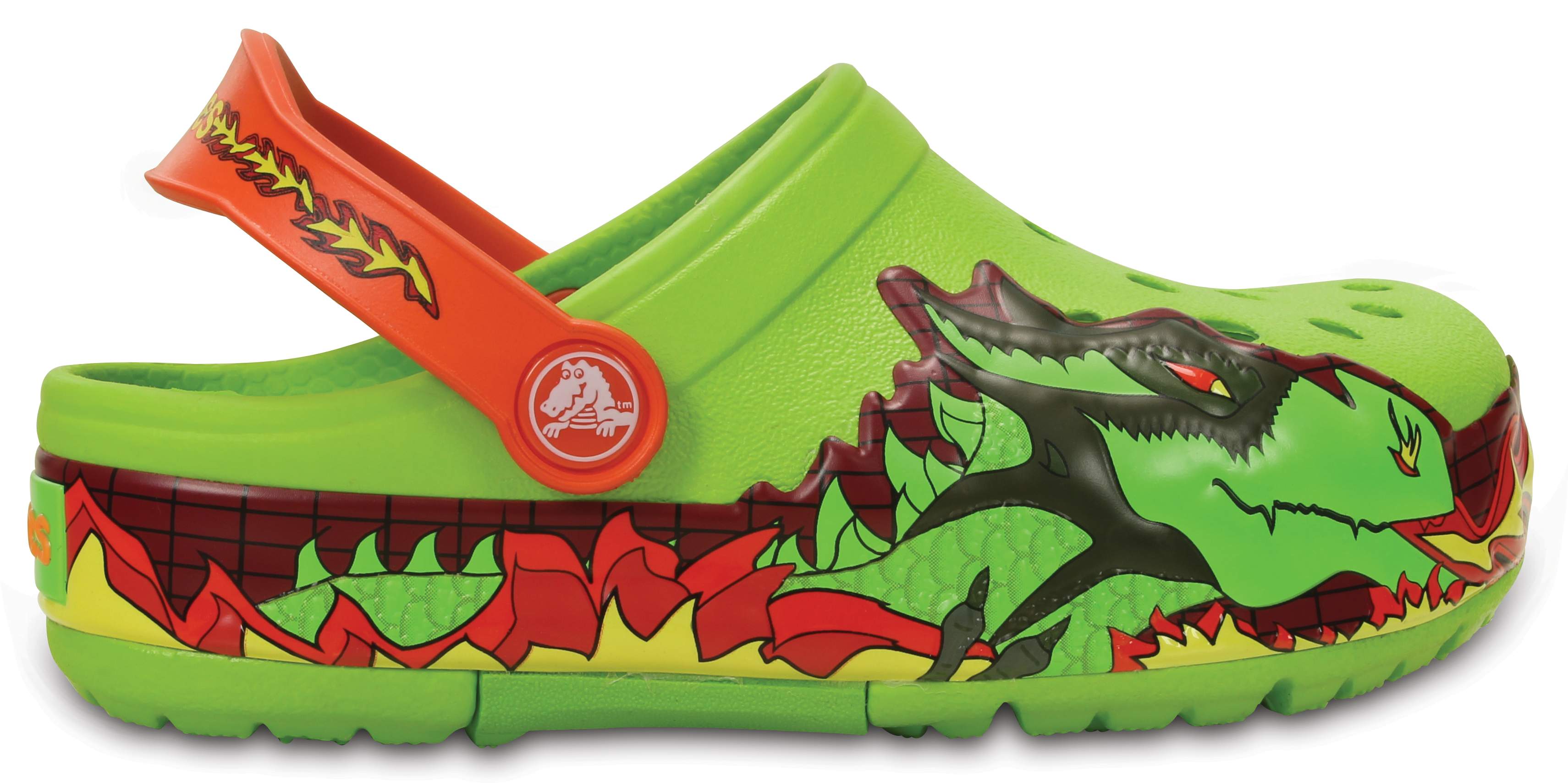 Crocs Kids CrocsLights Fire Dragon Clog | eBay