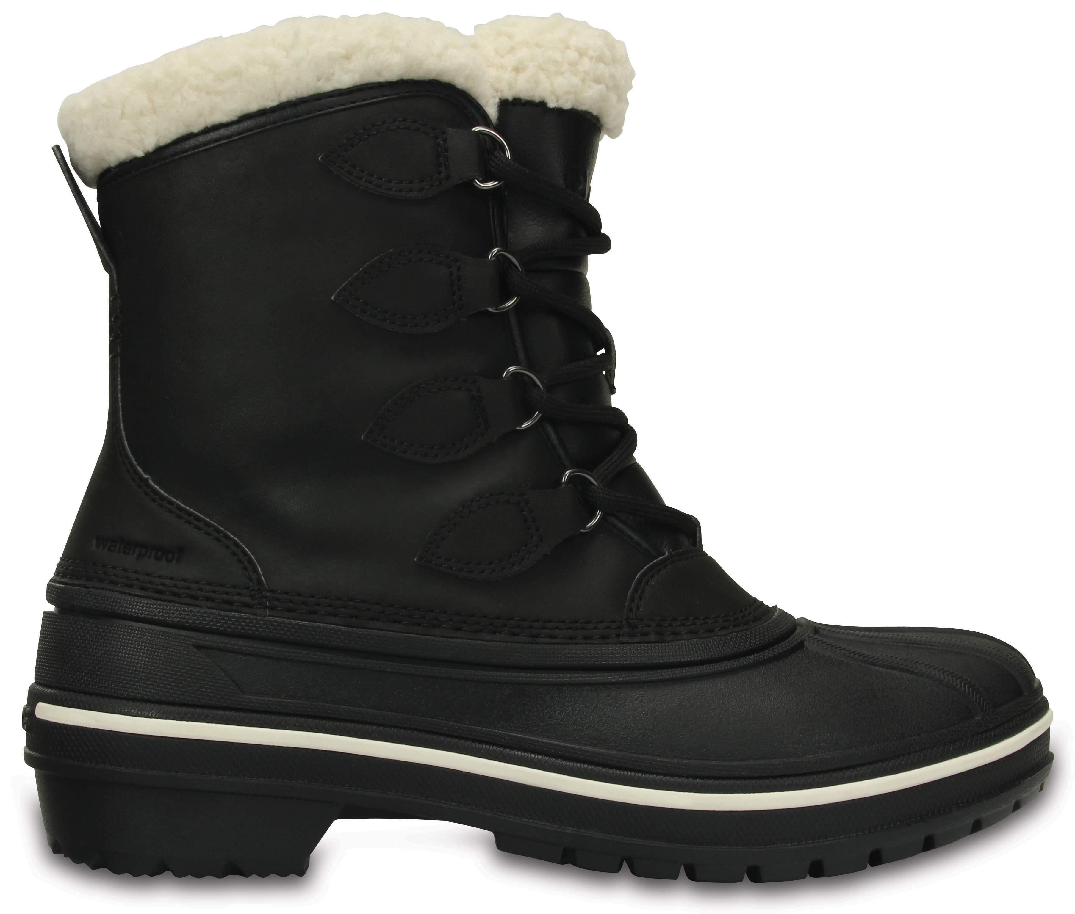 crocs black boots