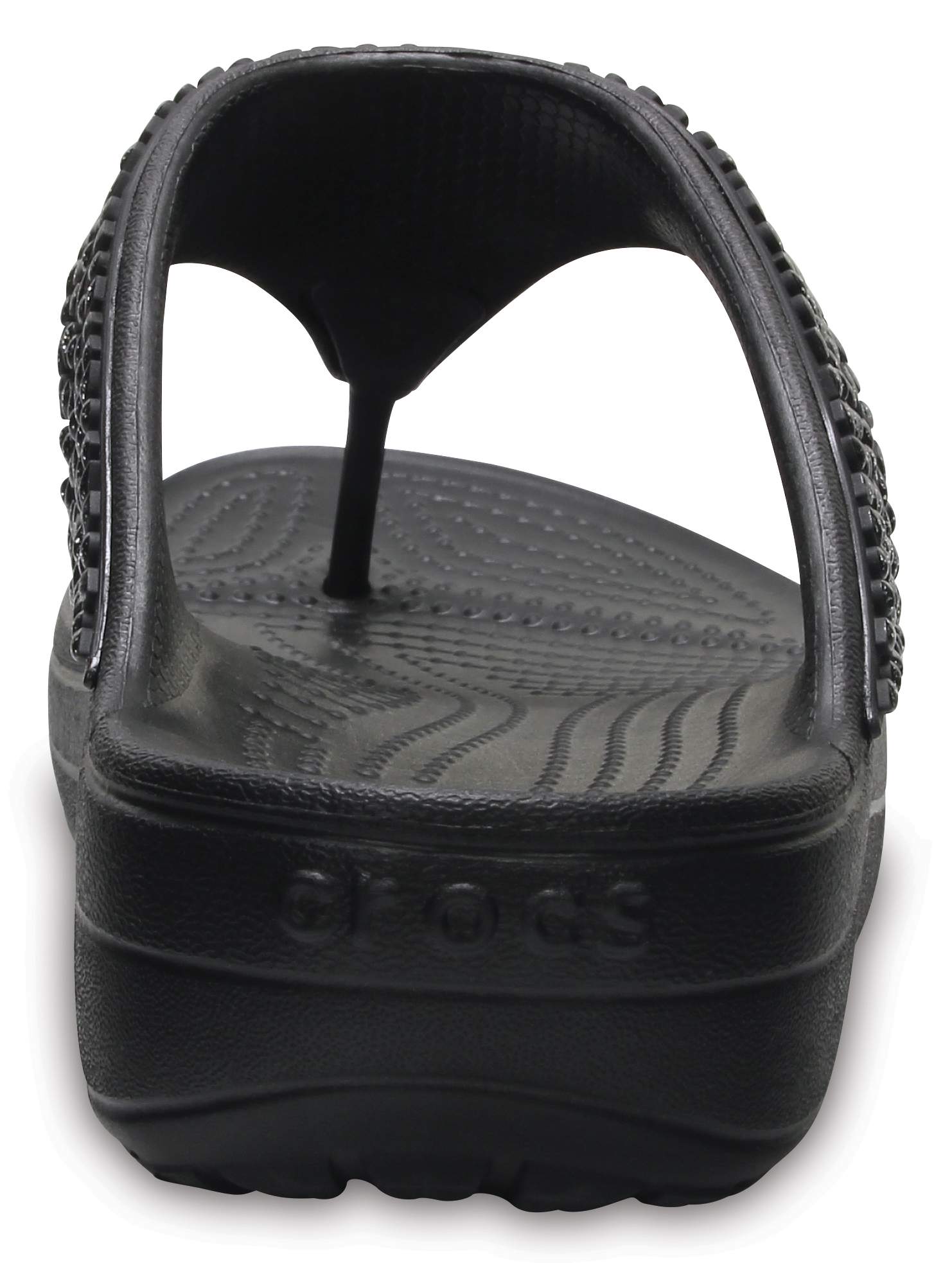 crocs sloane embellished flip flops