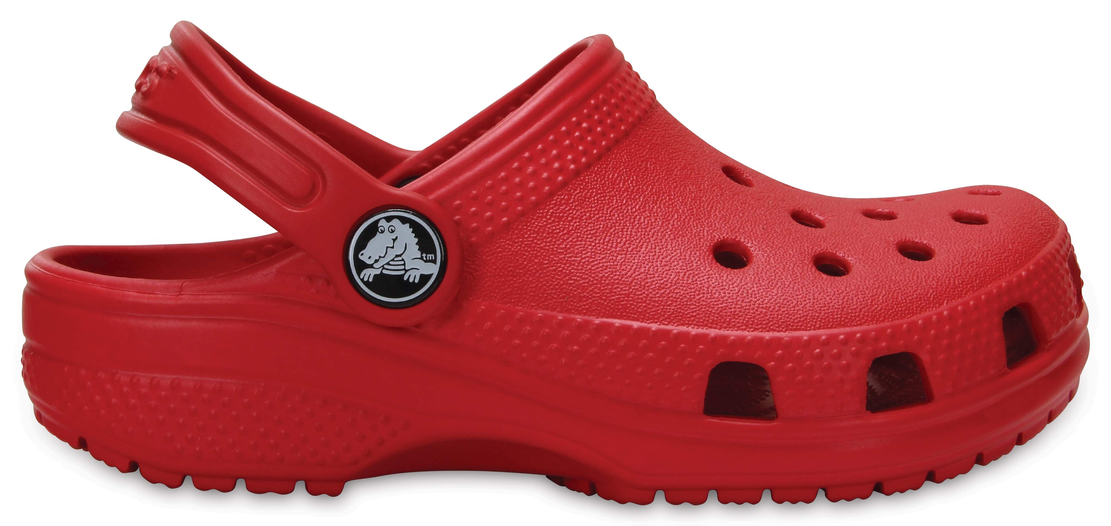 white crocs that say crocs on the side