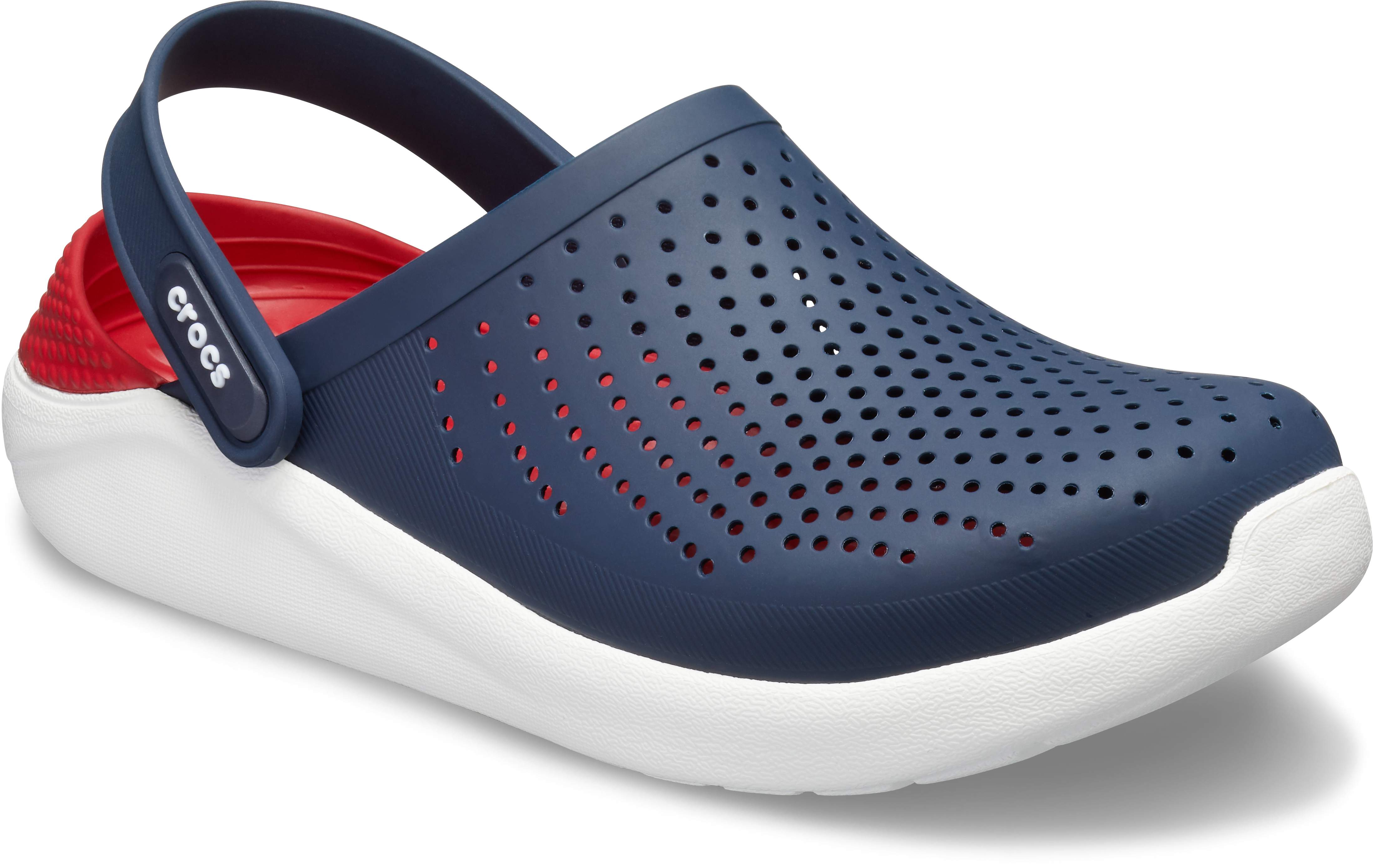 crocs literide black red