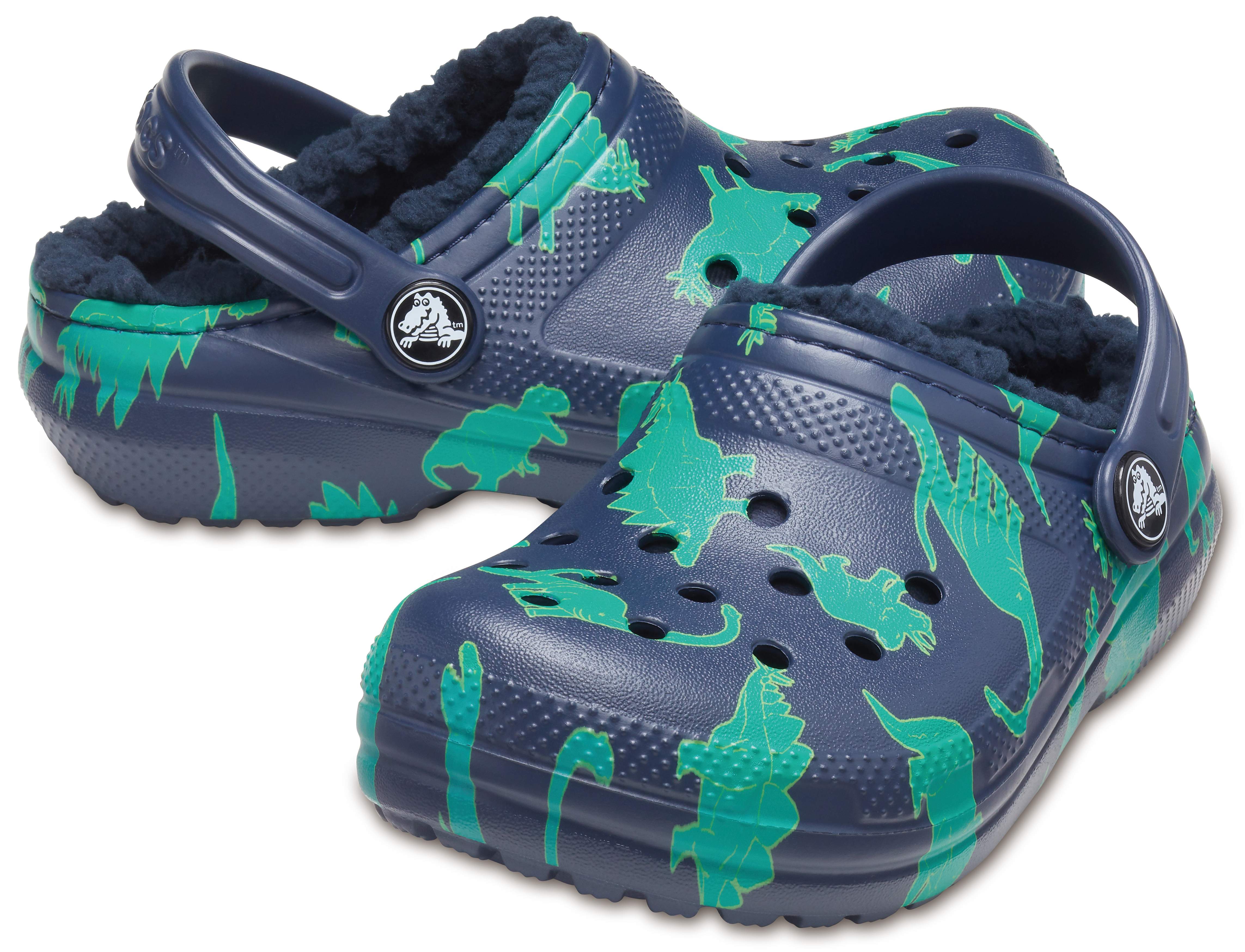 Ice blue fuzz deals lined crocs