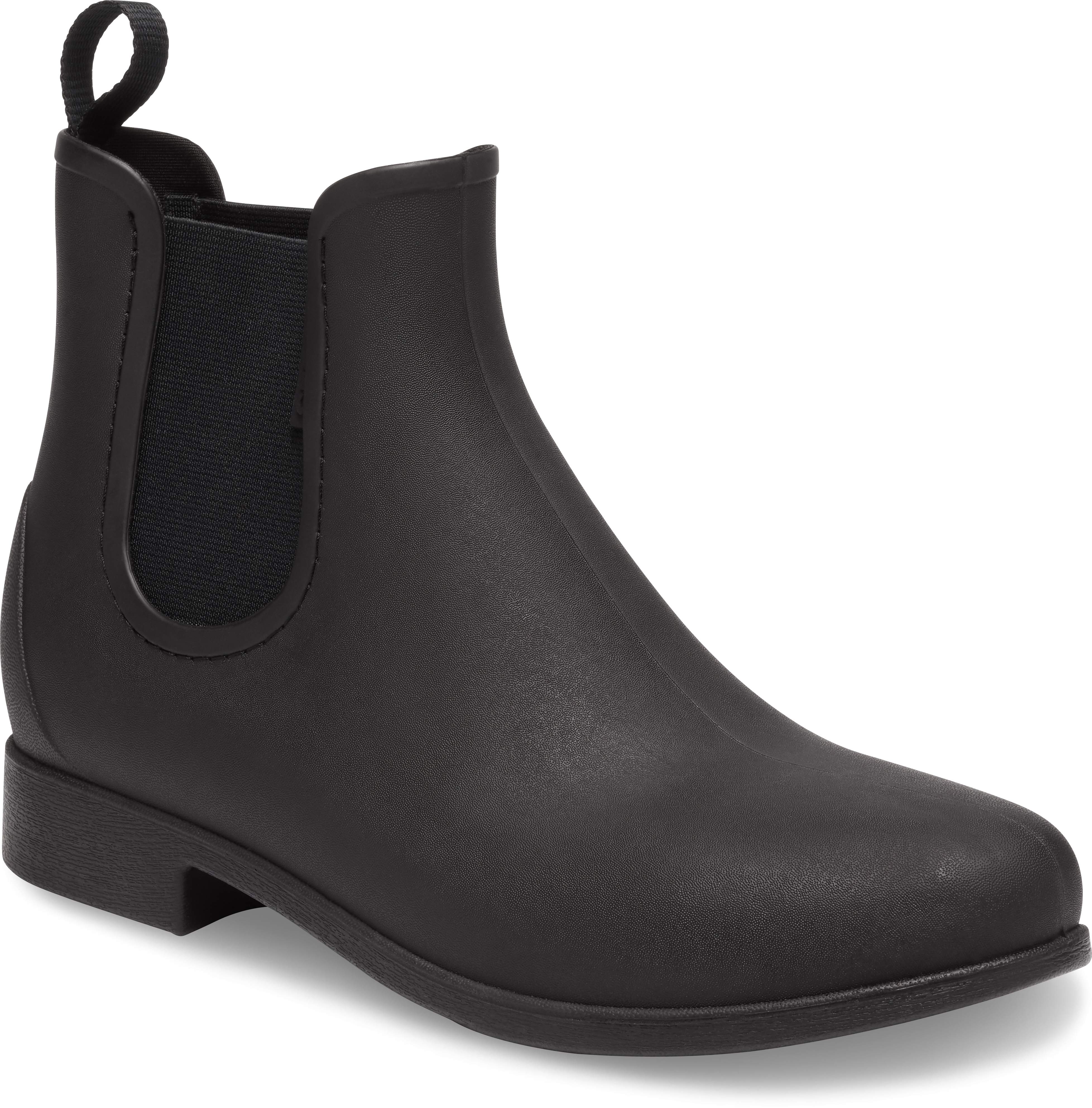 womens black chelsea rain boots