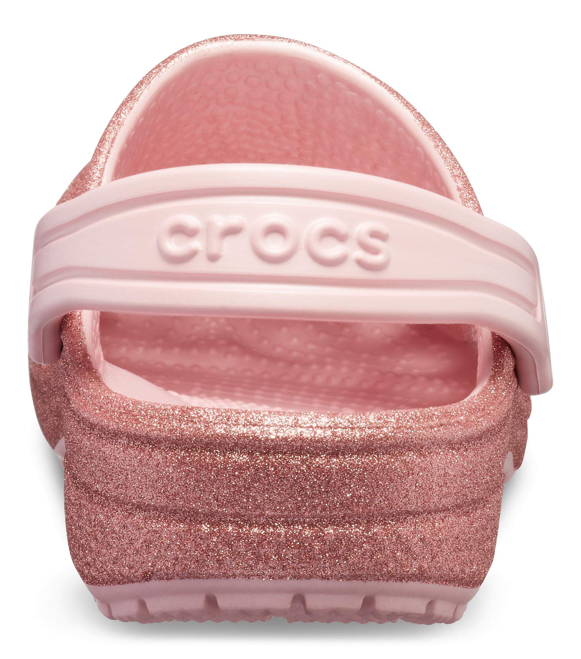 pink glitter crocs women's