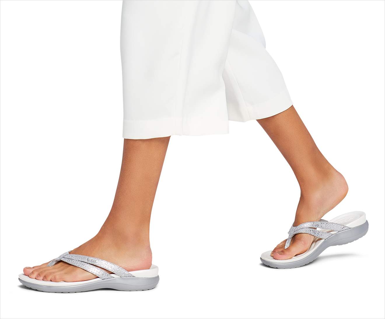 womens croc capri flip flops