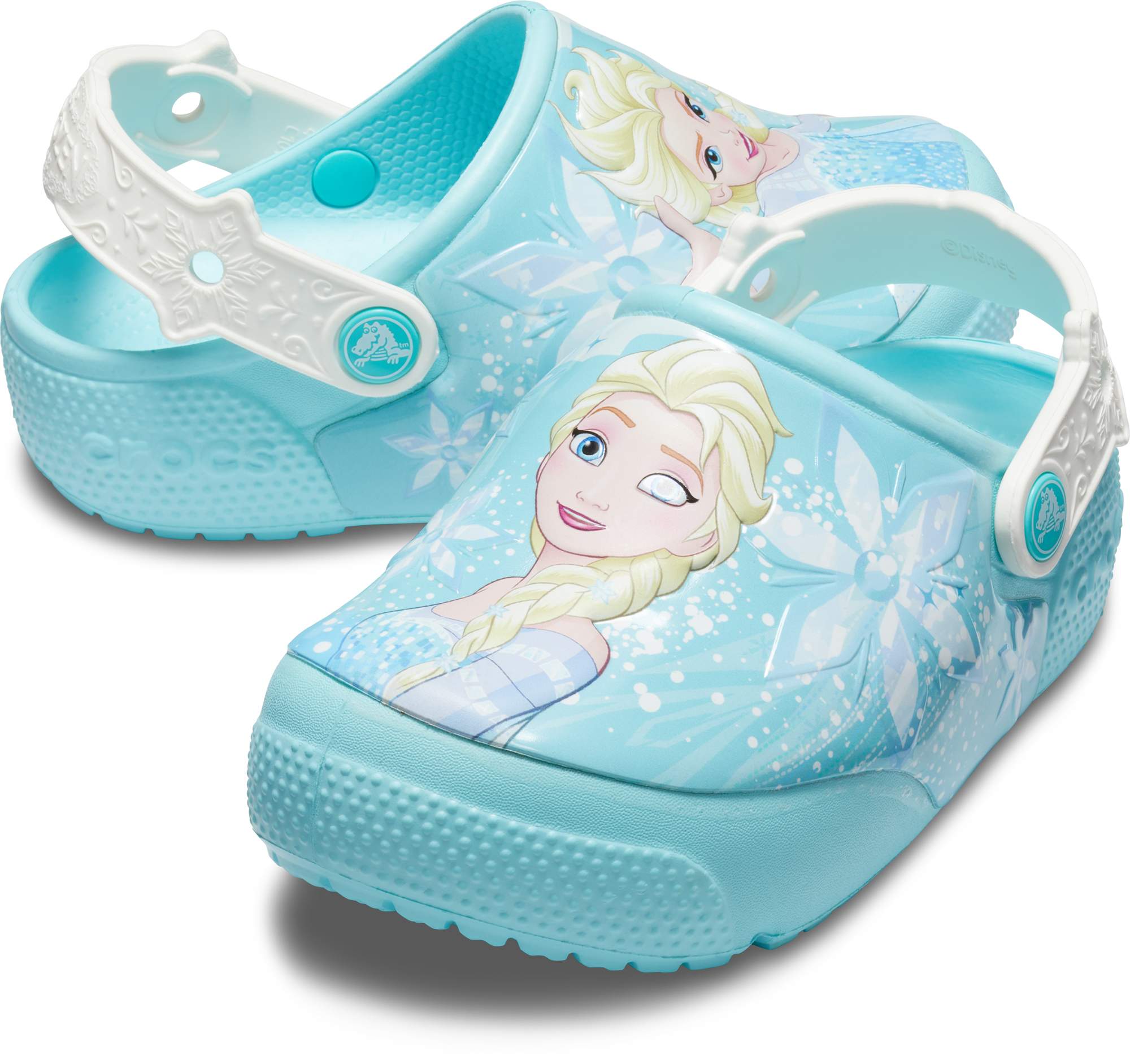 Crocs Girls Fun Lab Frozen Elsa Light Clog Kids