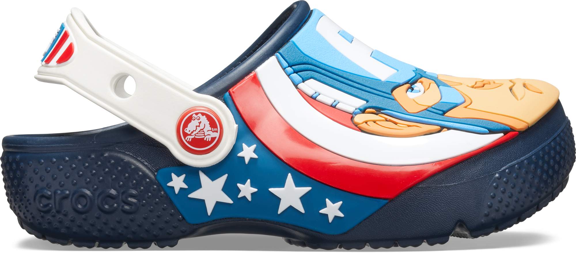 captain america crocs mens