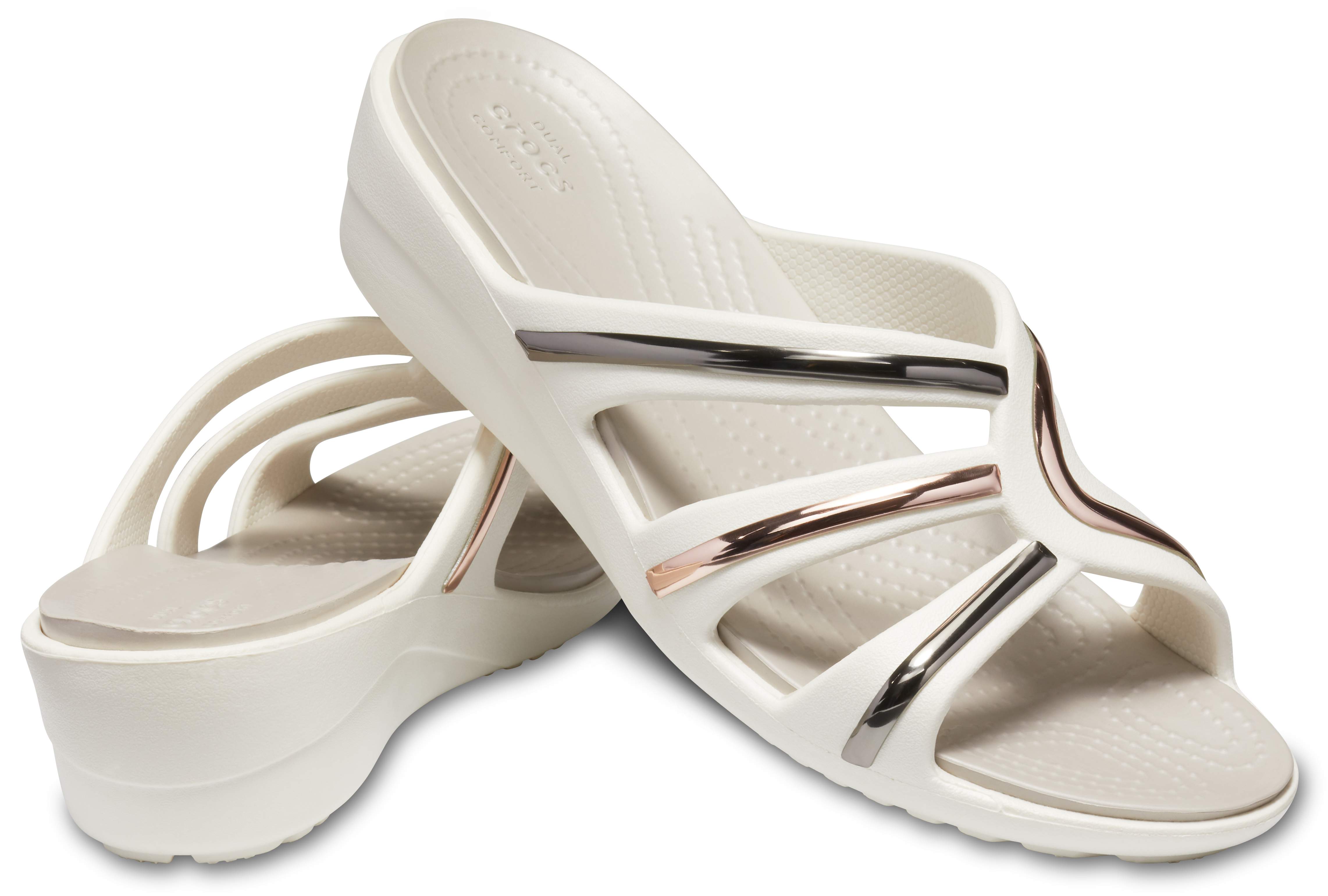 crocs sanrah metal block sandal