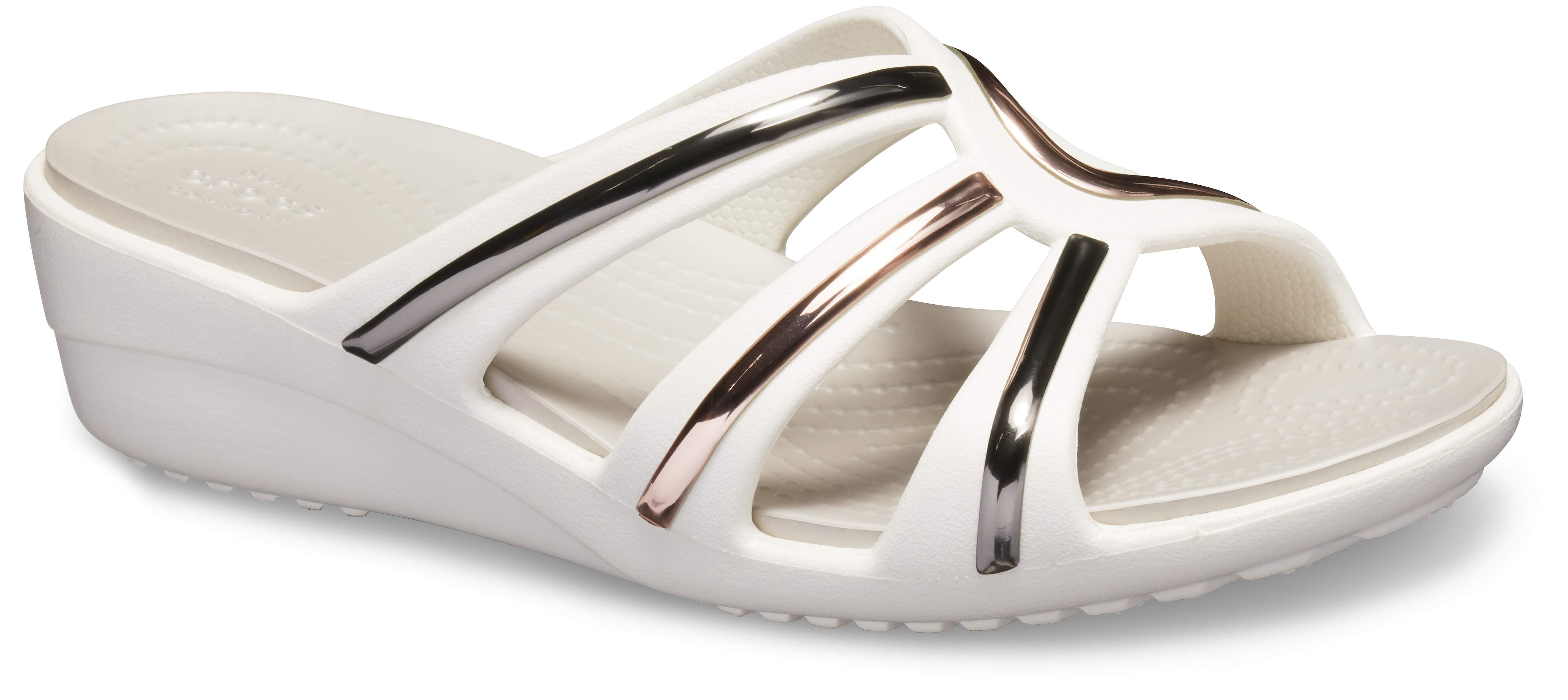 crocs sanrah metal block sandal