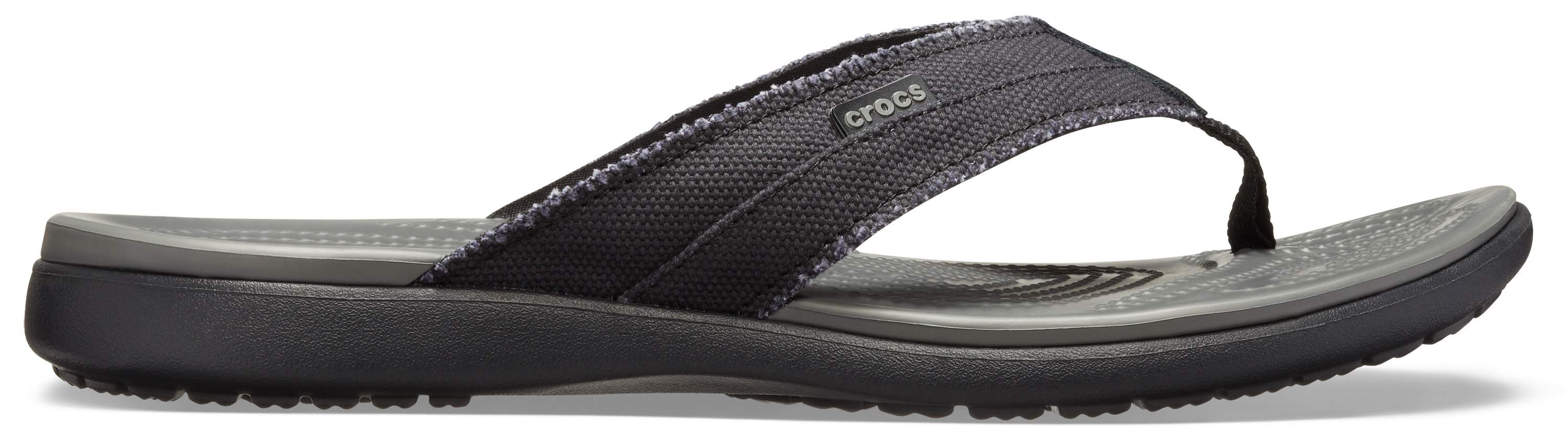 crocs mens leather flip flops