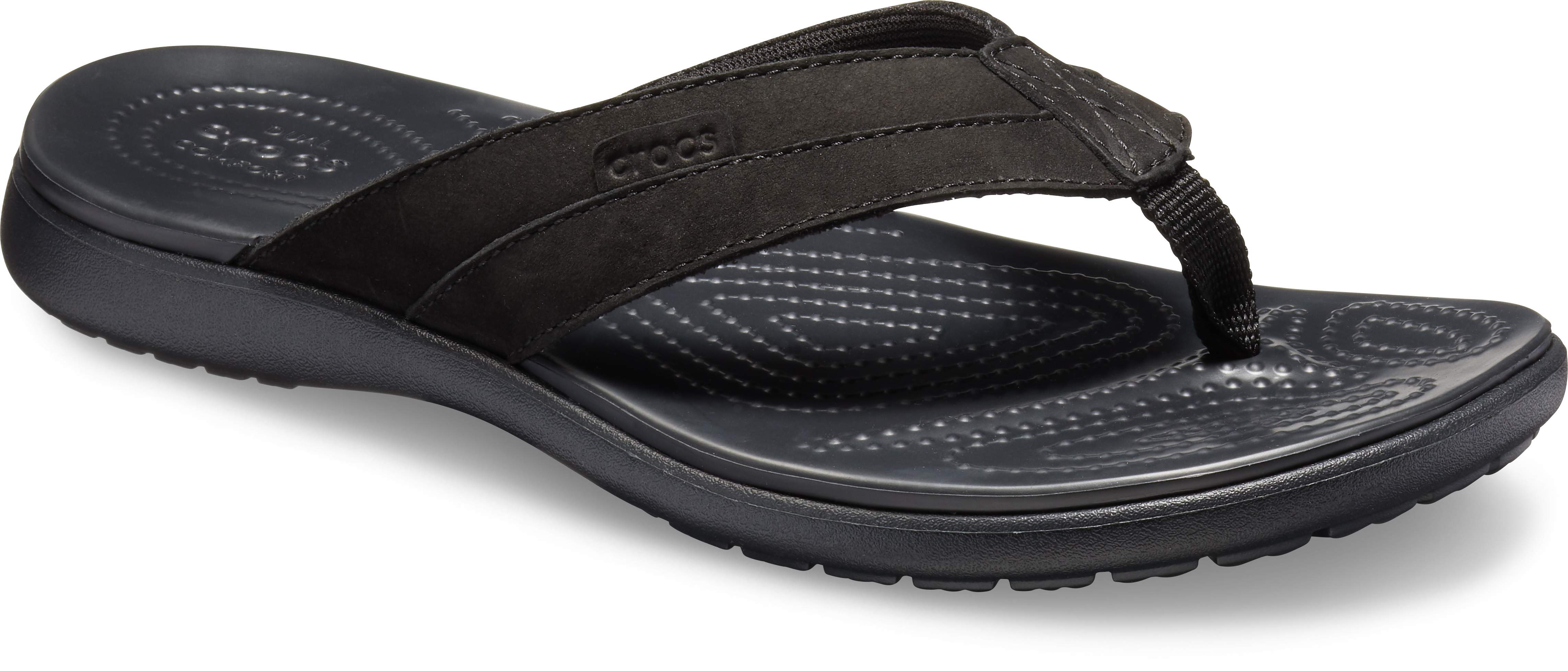 Men's Santa Cruz Leather Flip - Crocs