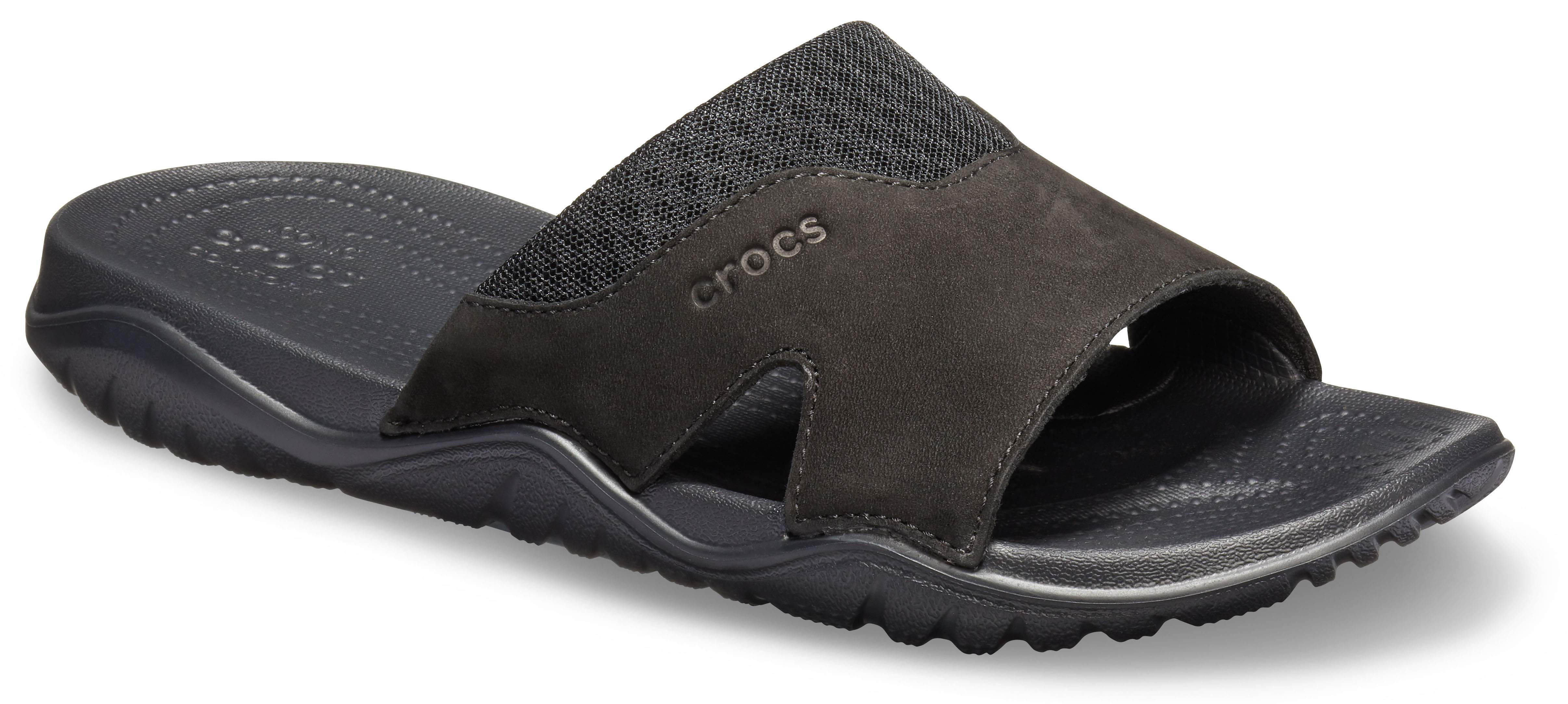 crocs mens leather sandals