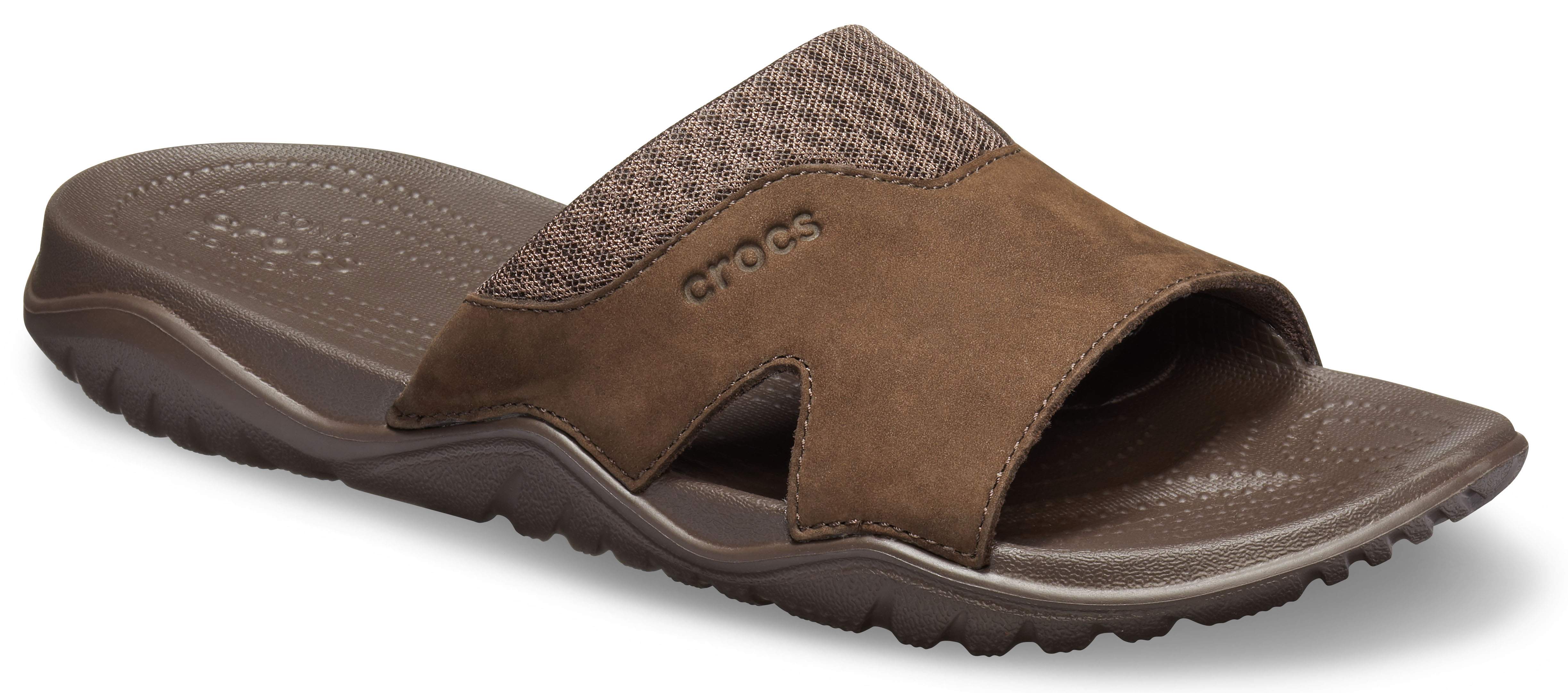 crocs men's swiftwater leather clog