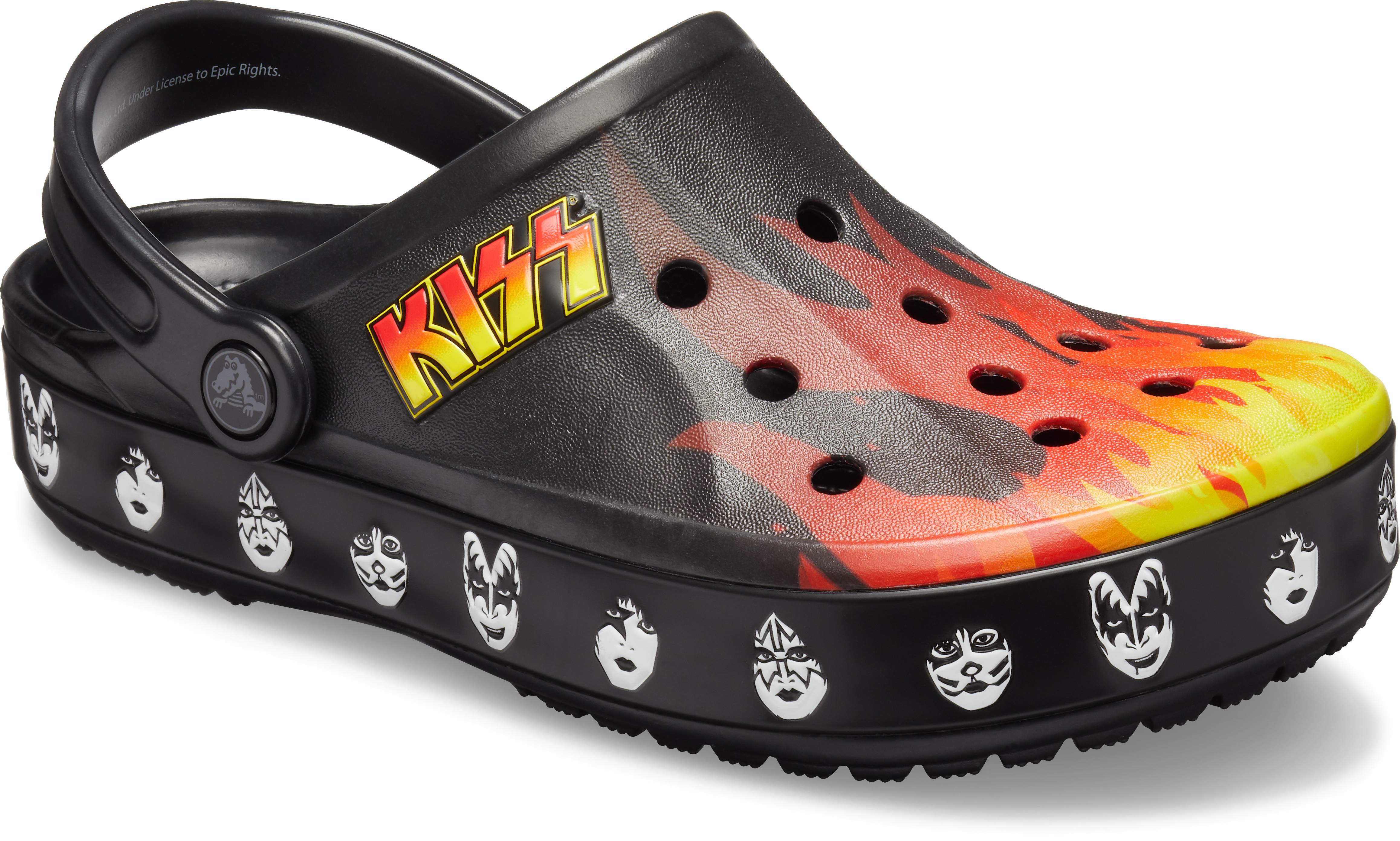 kiss platform crocs