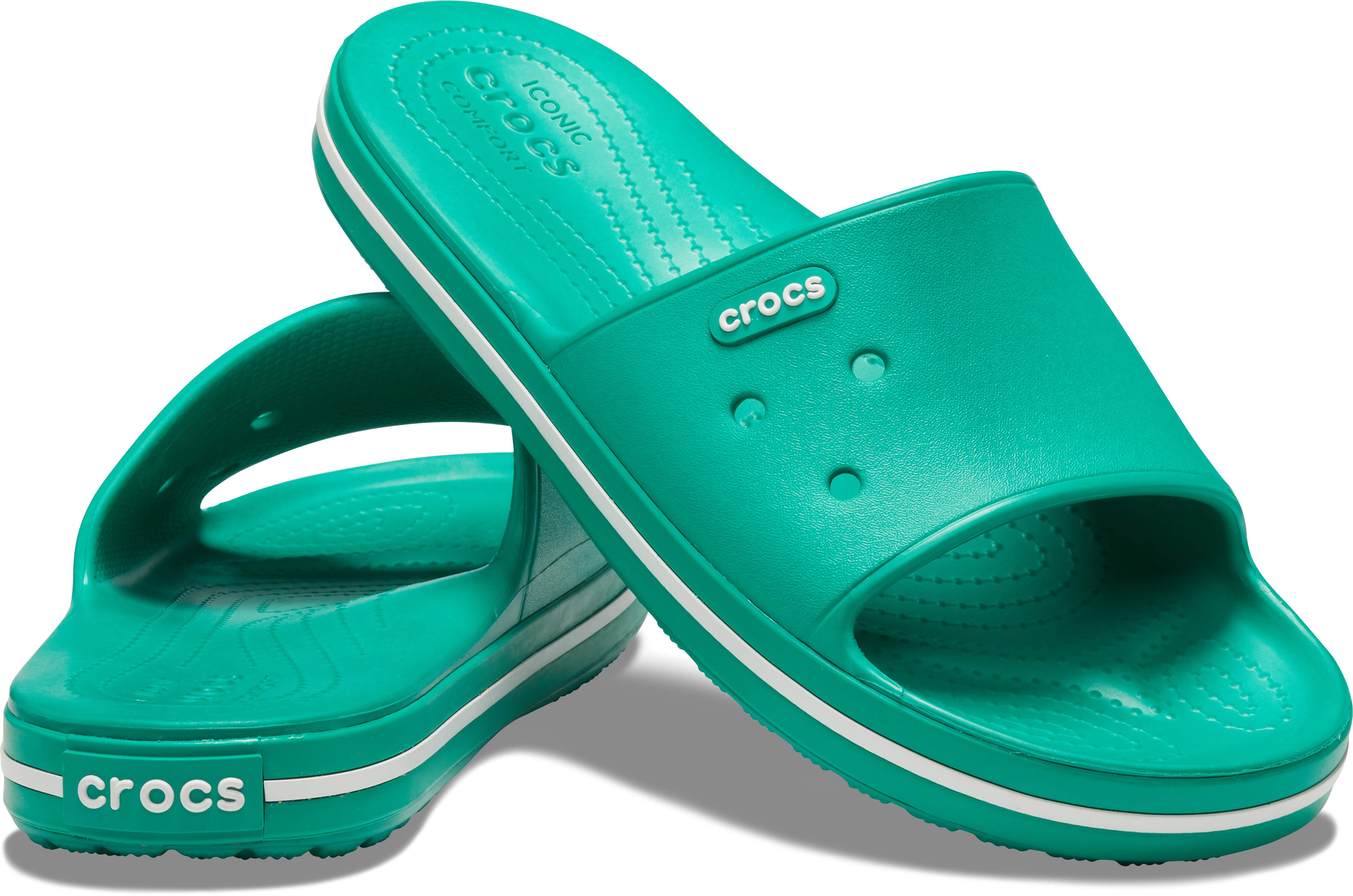 blue croc slides