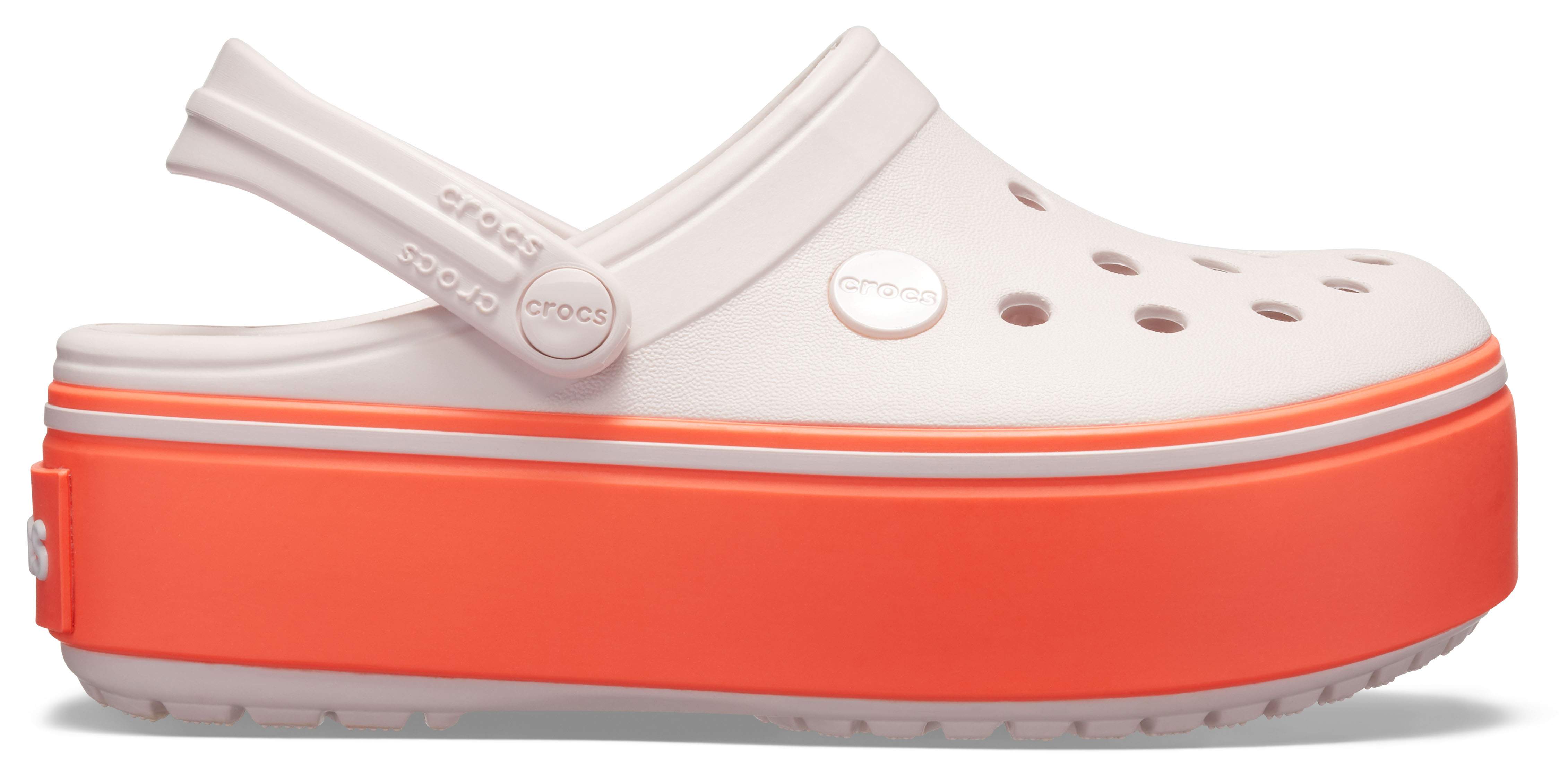 crocs platform rainbow