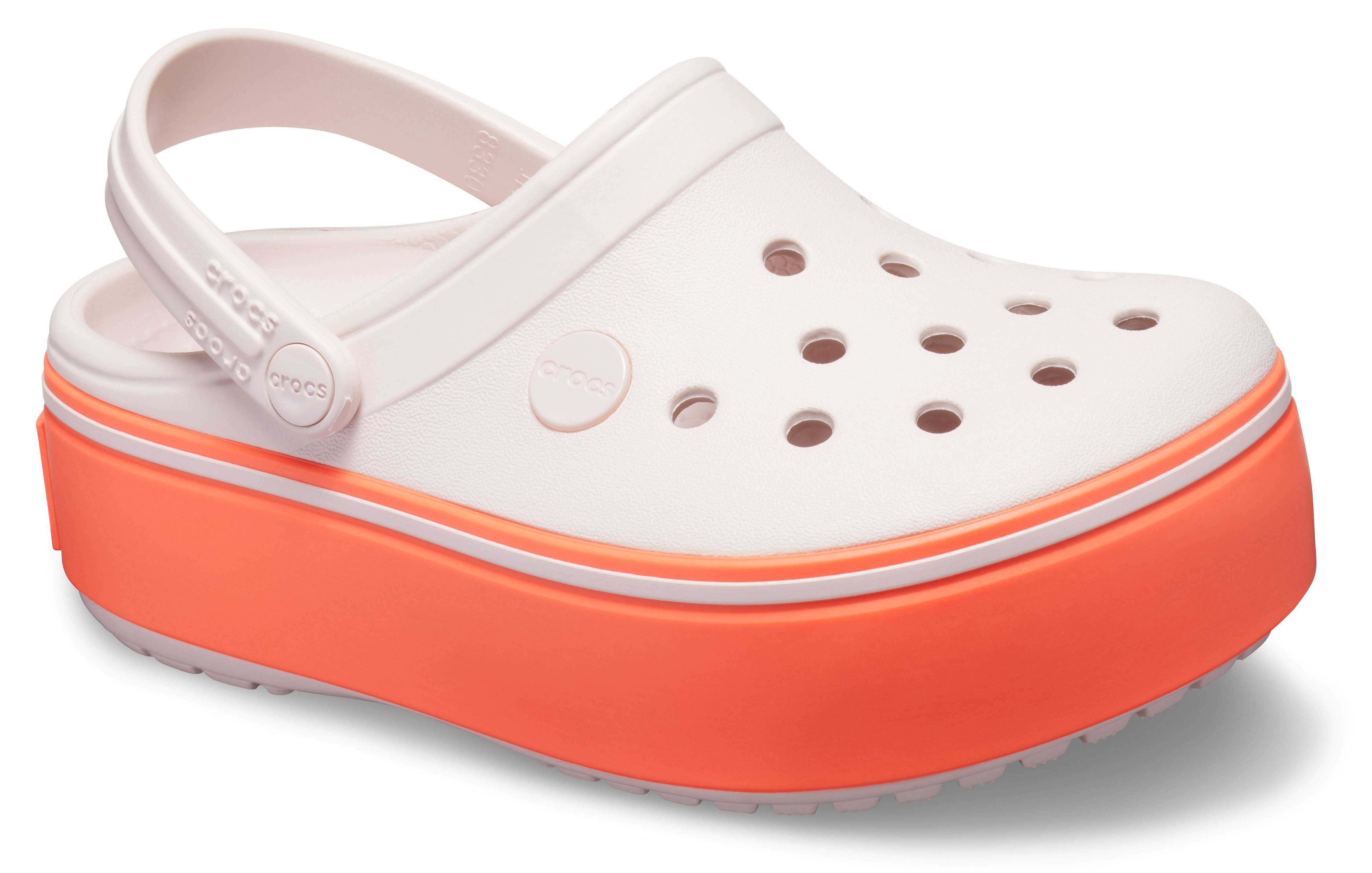 crocs platform rainbow