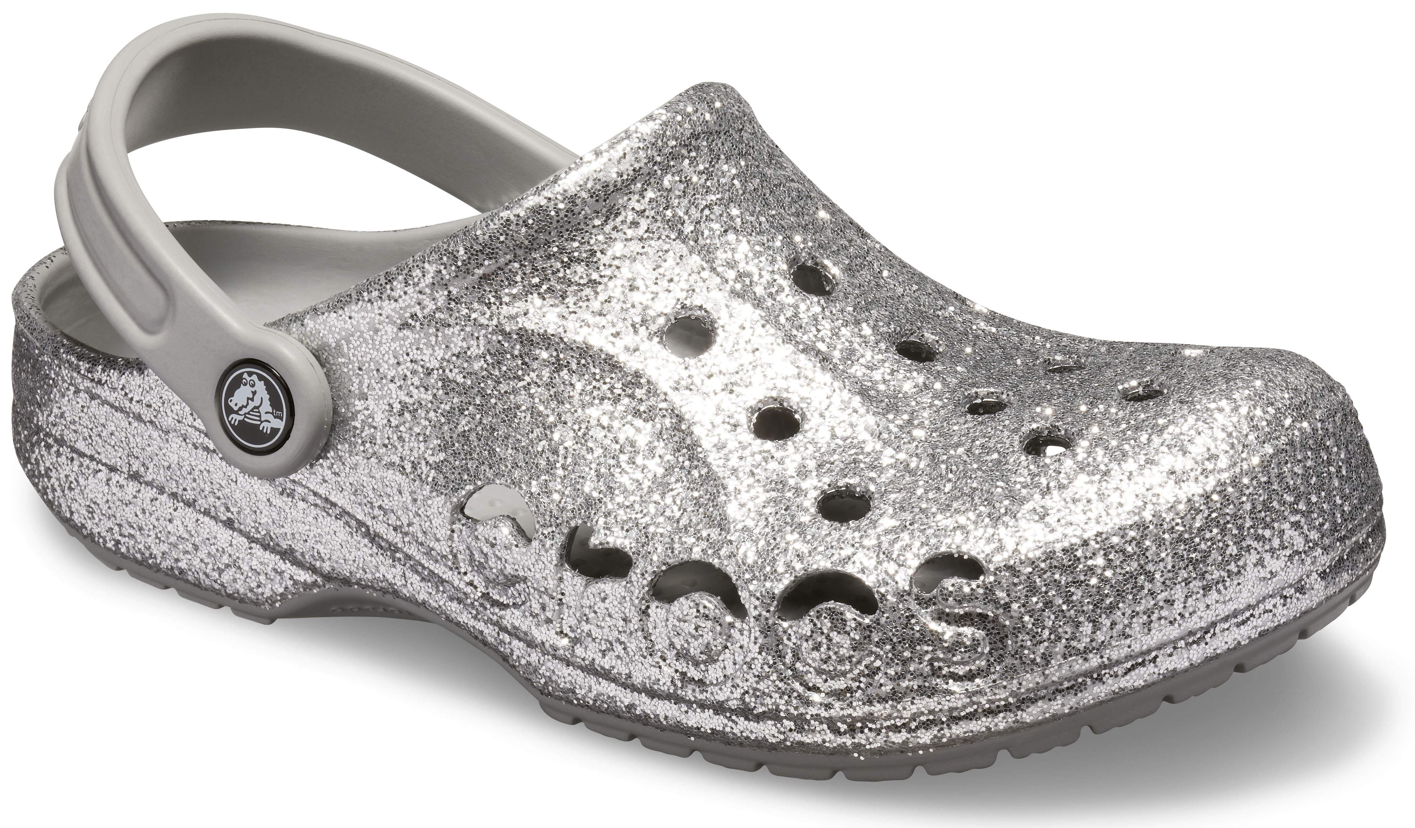 glitter crocs women's