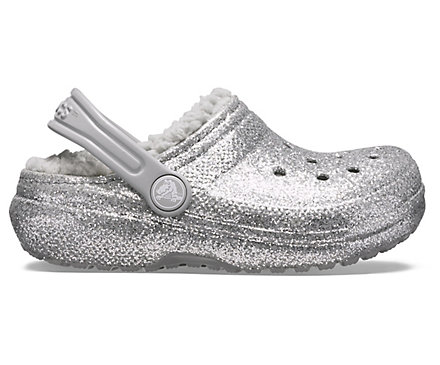 Crocs Kids Classic Glitter Lined Clog