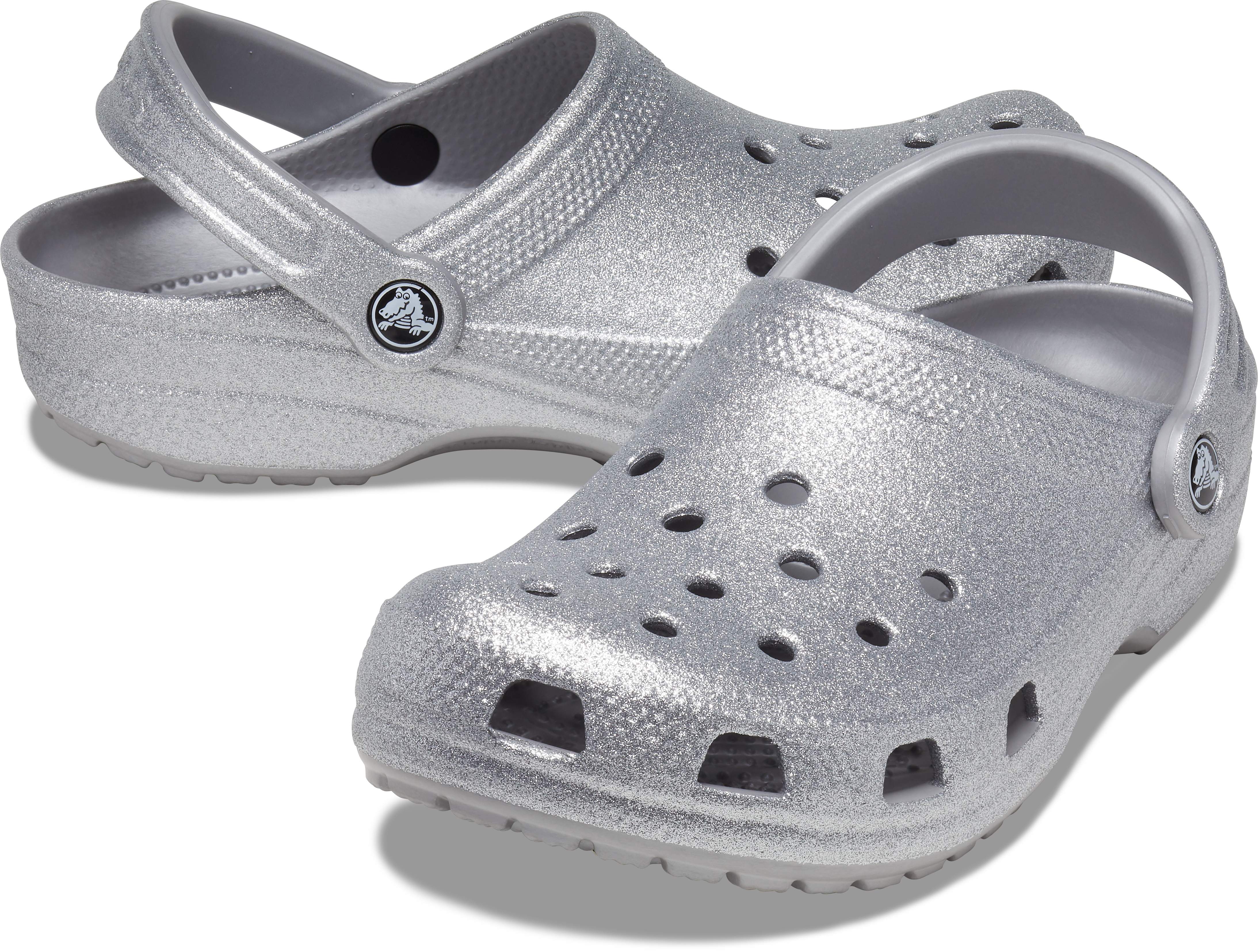 crocs classic glitter clog