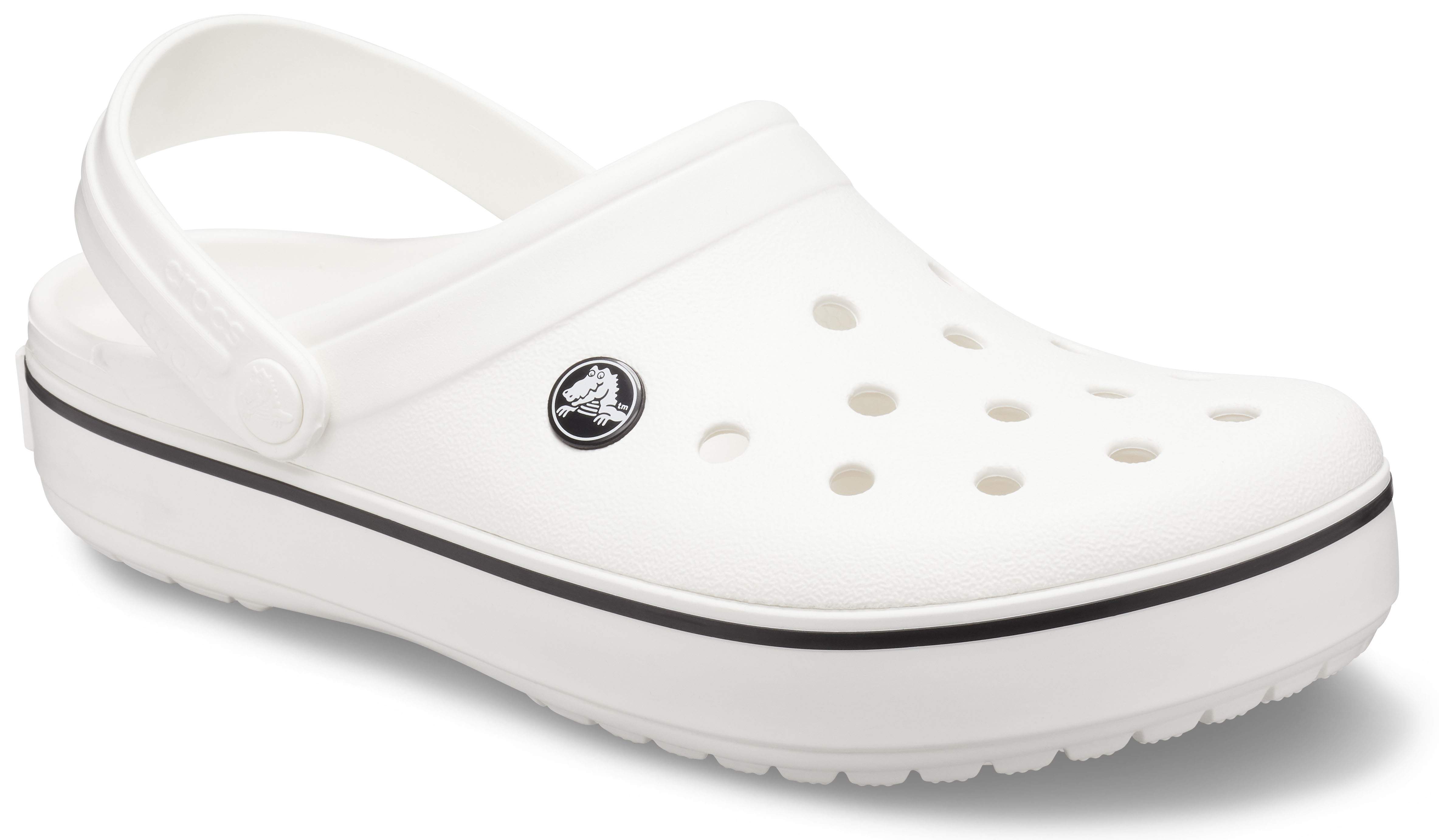 crocs with white stripe