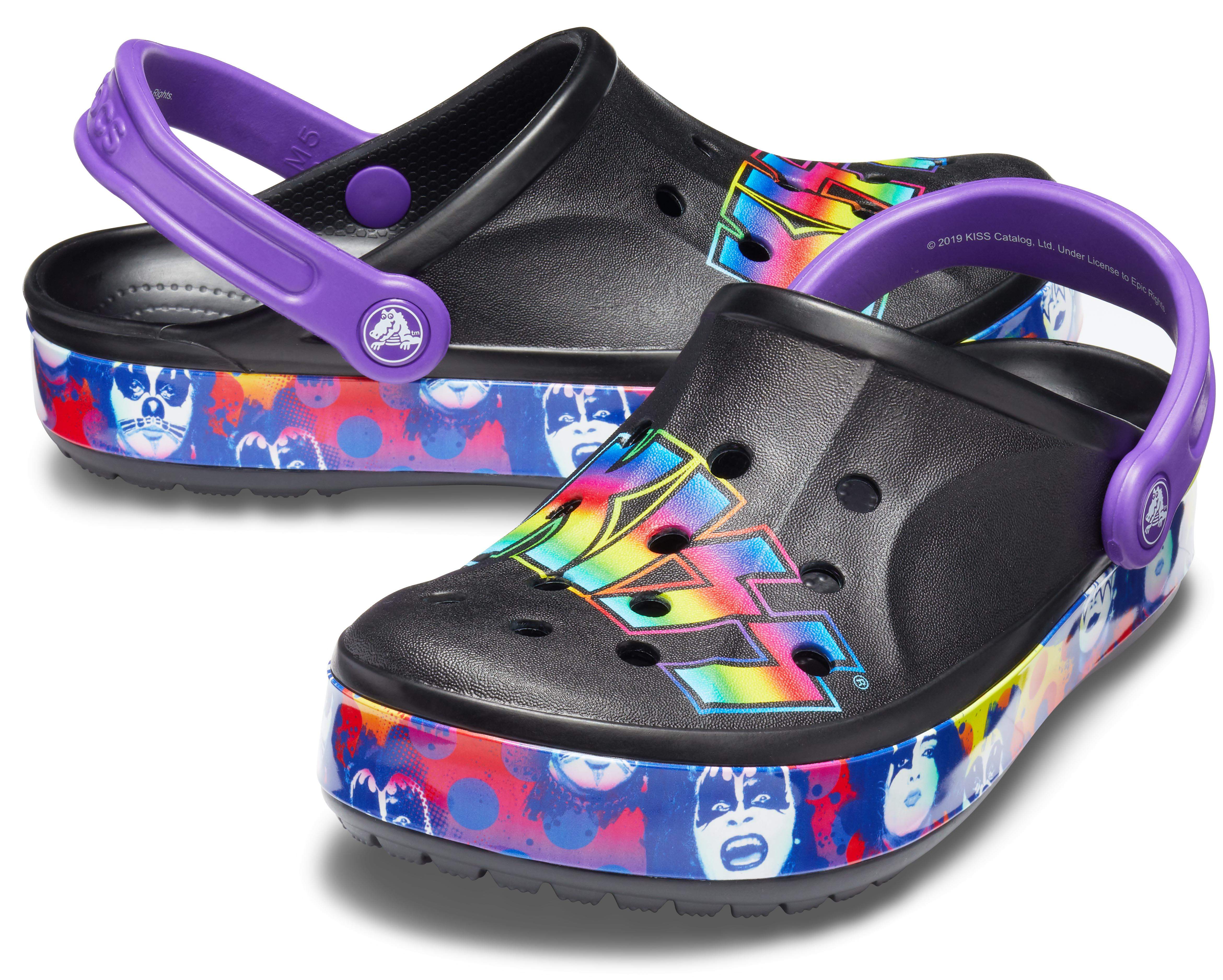 kiss platform crocs