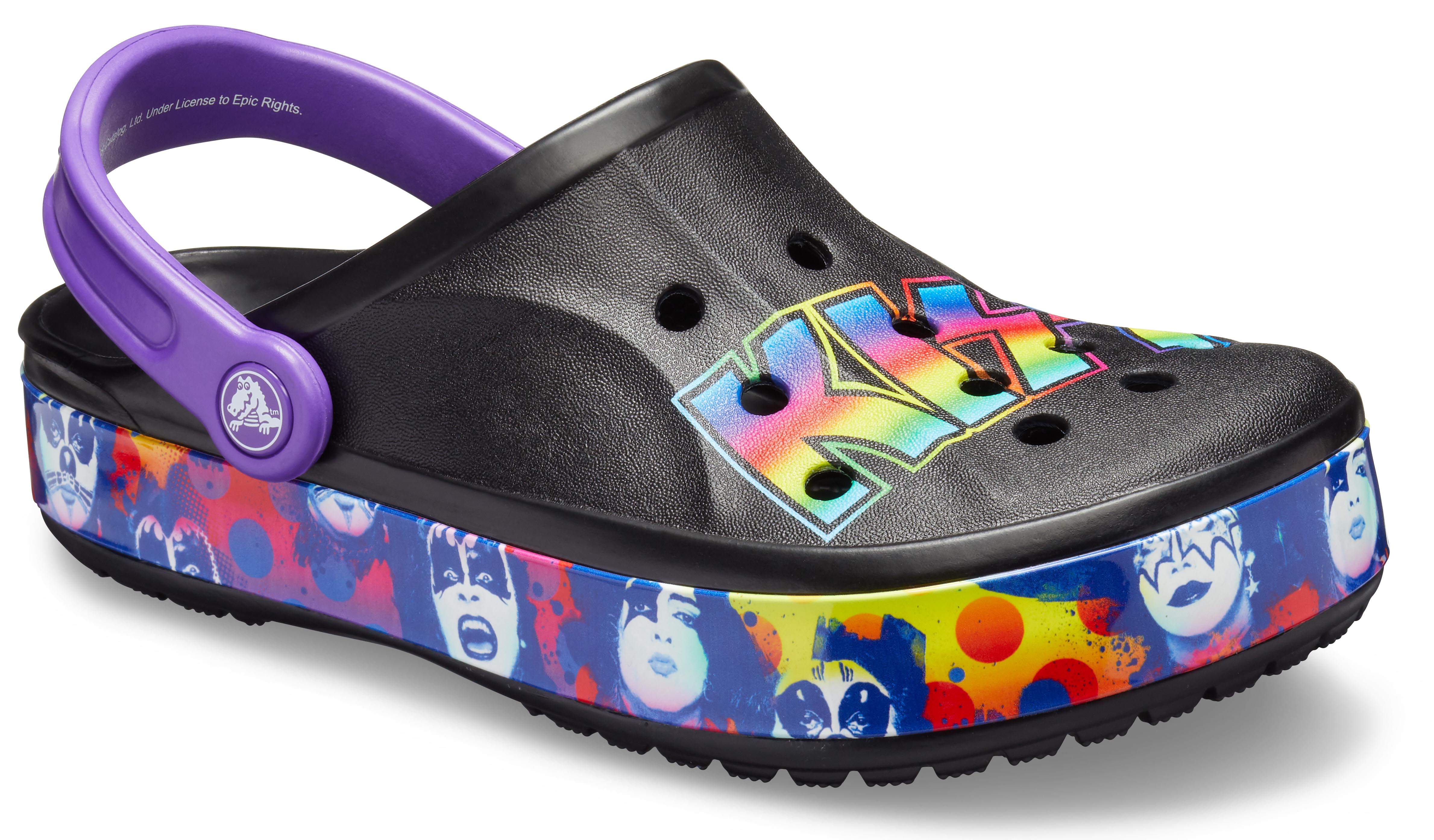 kiss platform crocs