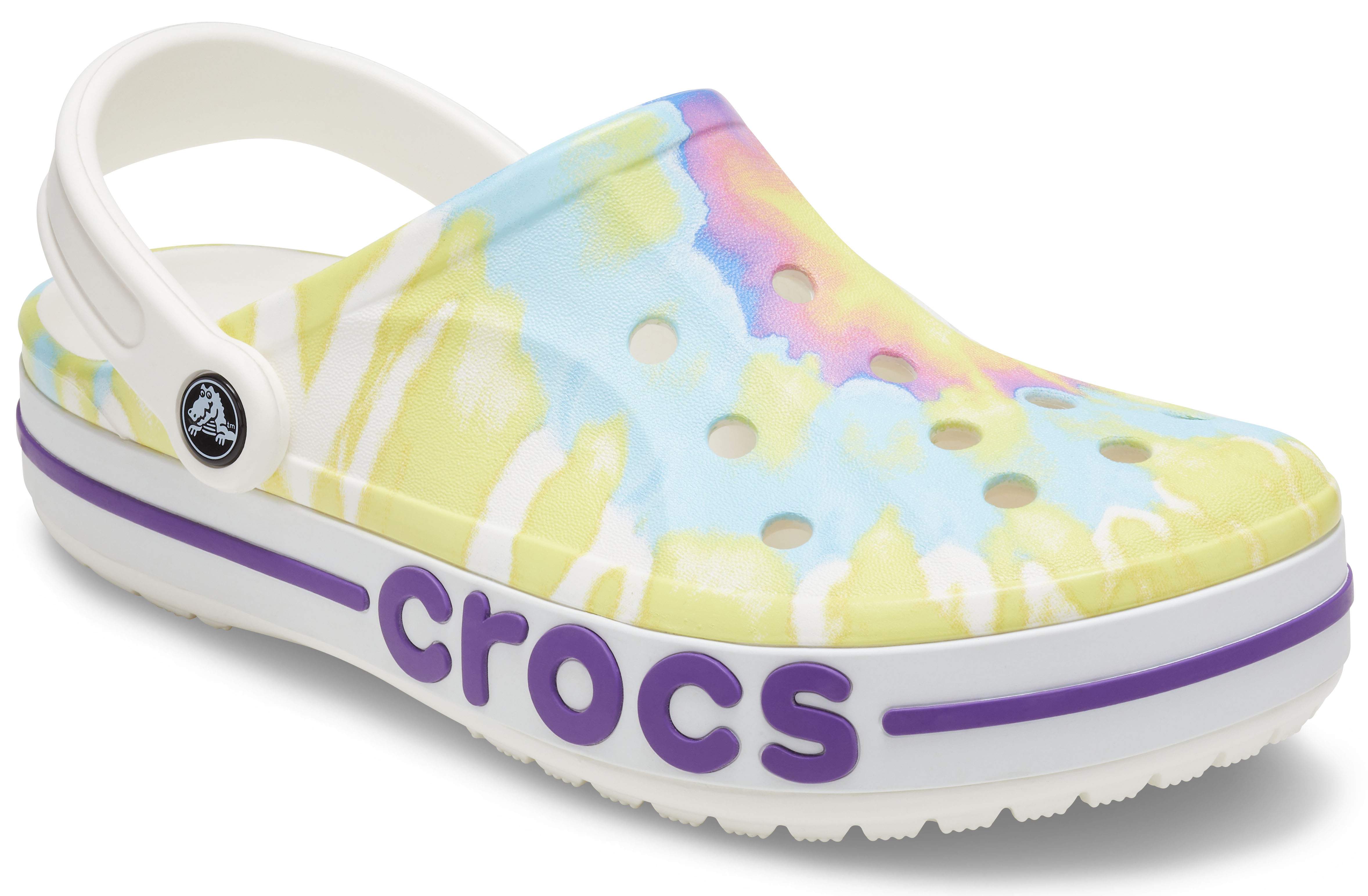 crocs light tie dye